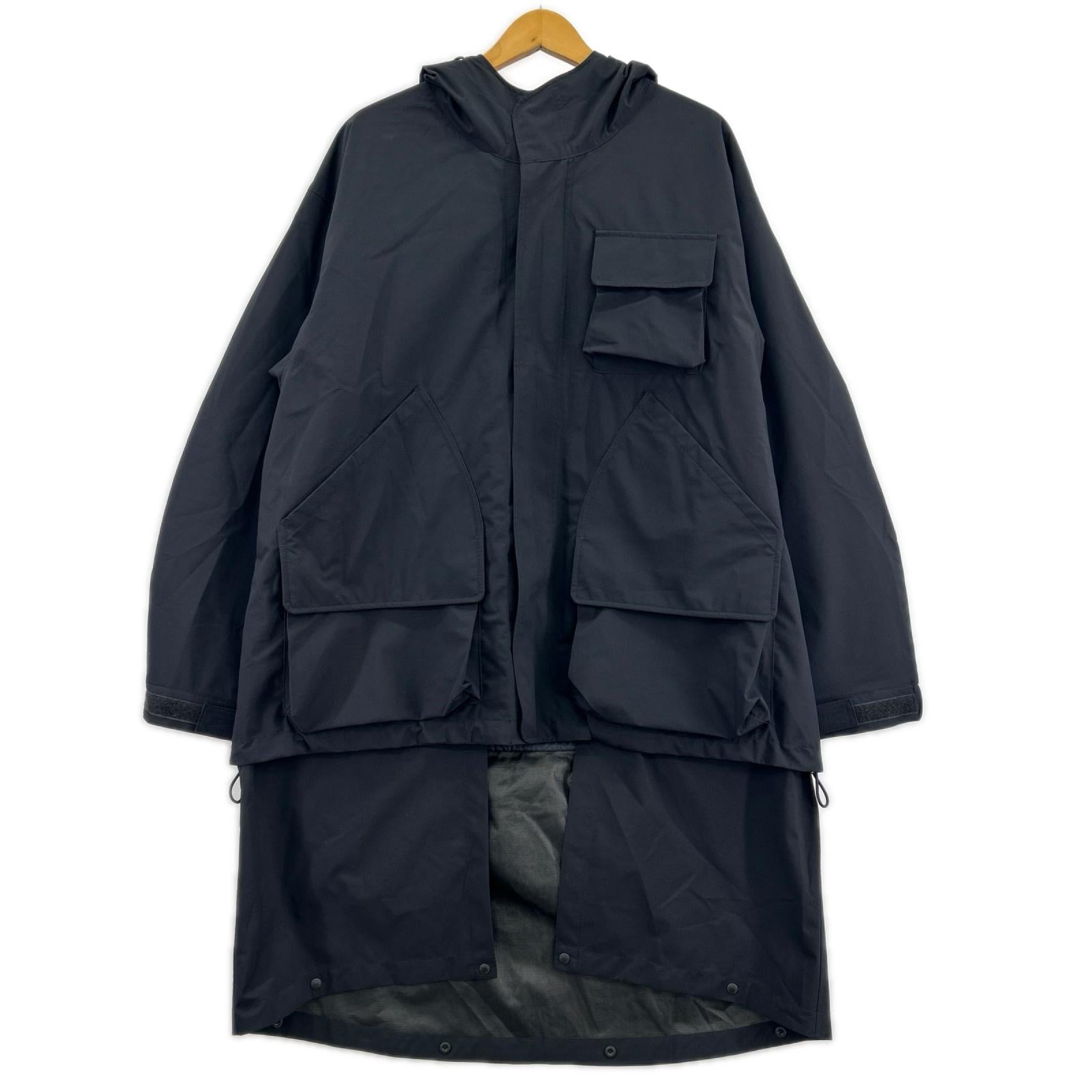 ジャケット GU×Engineered Garments ﾊﾟﾃﾞｯﾄﾞｼｪﾙﾊﾟｰｶｰ 紺 (M) M ブラック