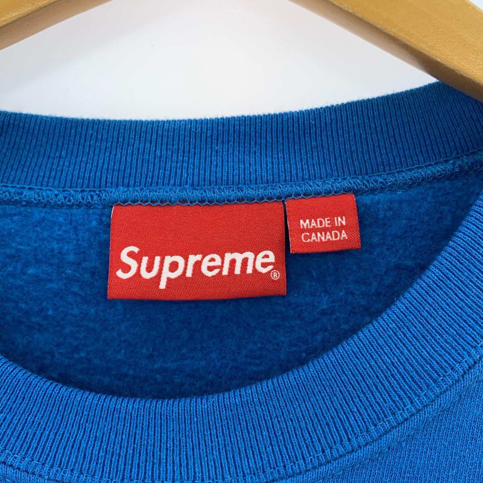 スウェット Box Logo Crewneck Sweatshirt /青/L L ブルー