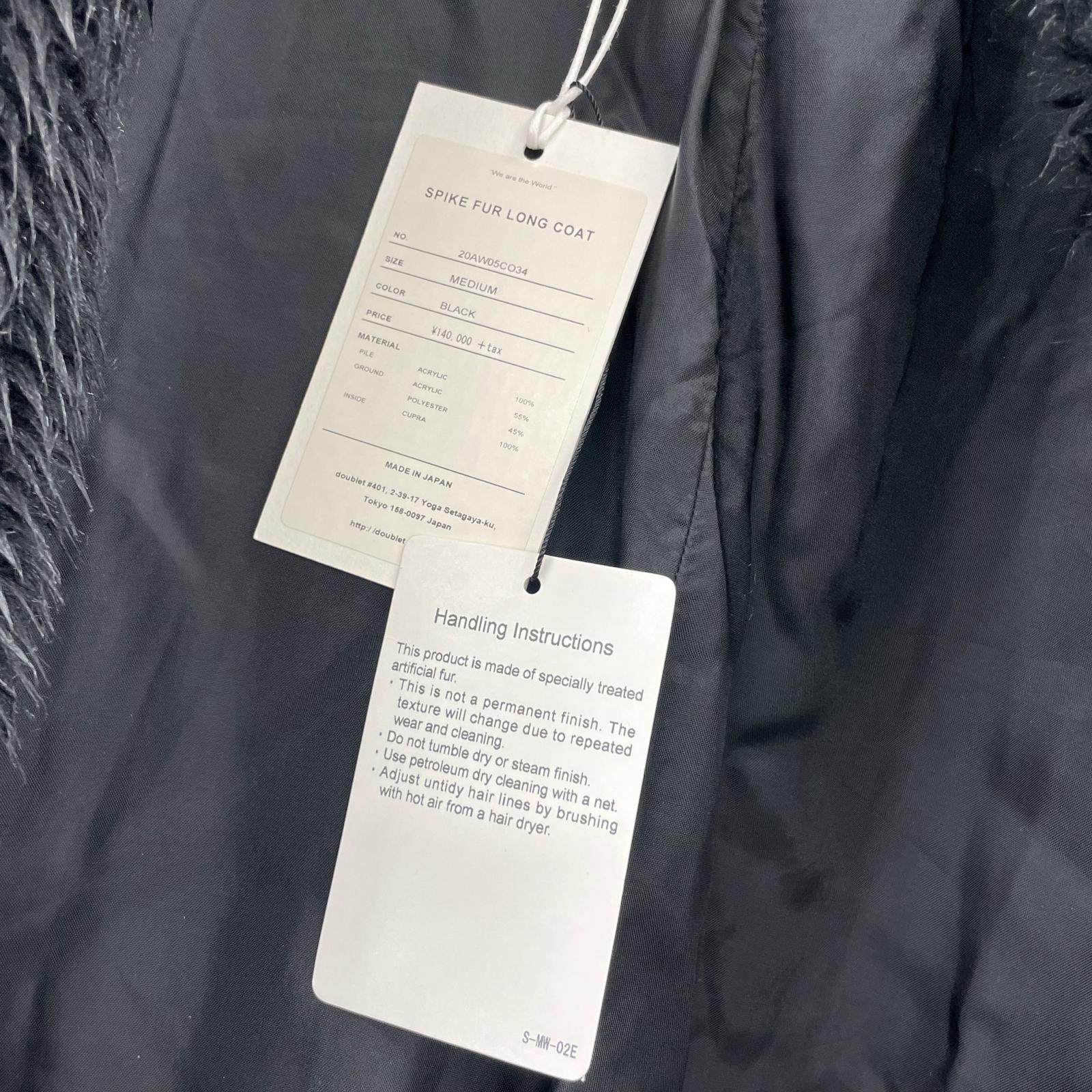 その他アウター SPIKE FUR LONG COAT/BLK M ブラック