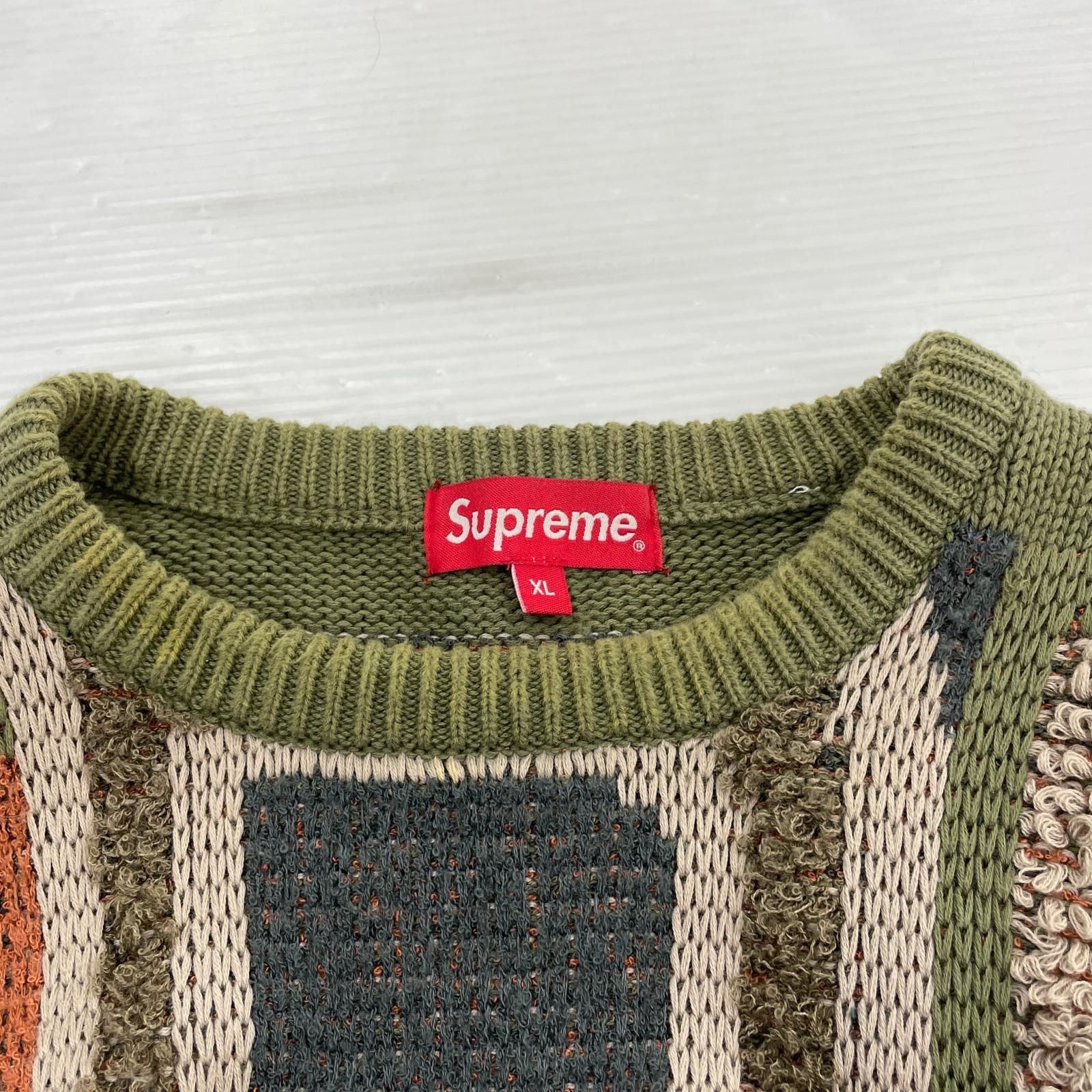ニット CHENILLE LOGO SWEATER XL カーキ