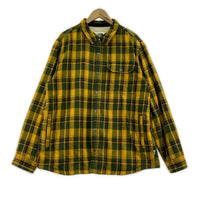 長袖シャツ Campshire Shirt 裏ボア チェック XL 緑/黄