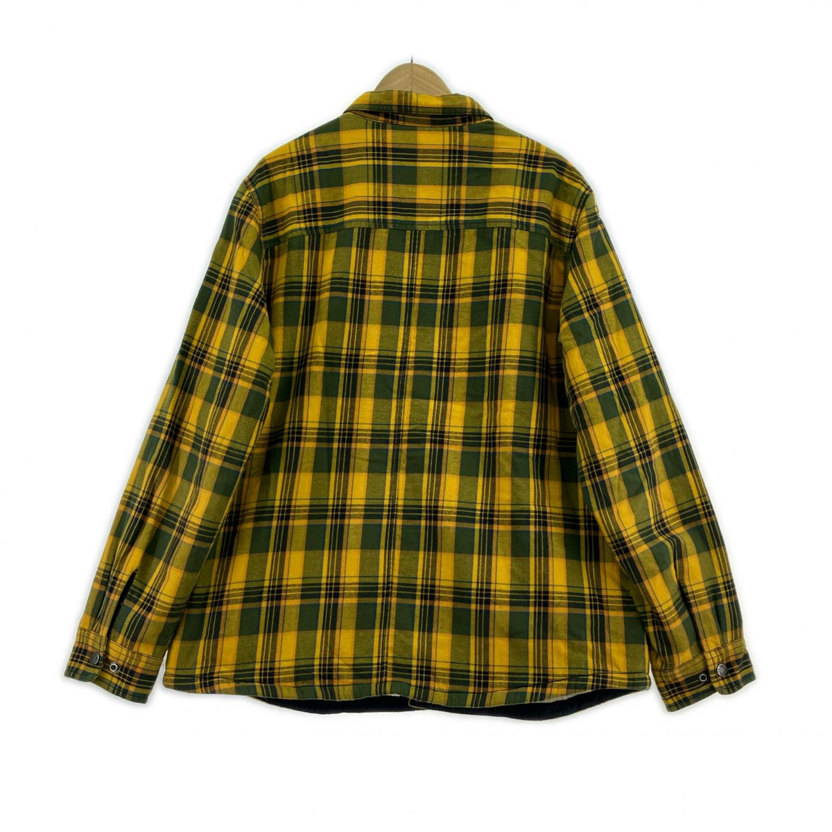 長袖シャツ Campshire Shirt 裏ボア チェック XL 緑/黄