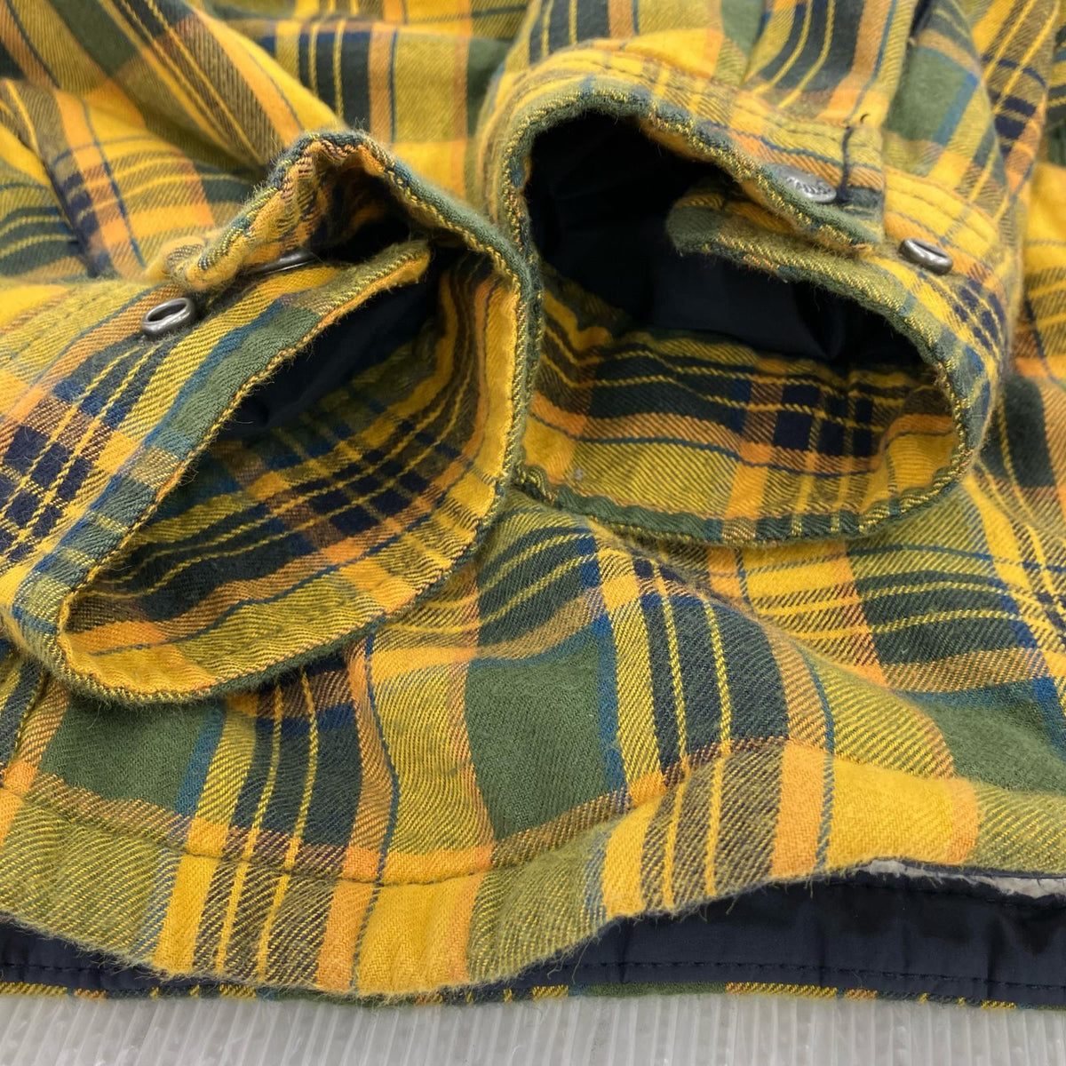 長袖シャツ Campshire Shirt 裏ボア チェック XL 緑/黄