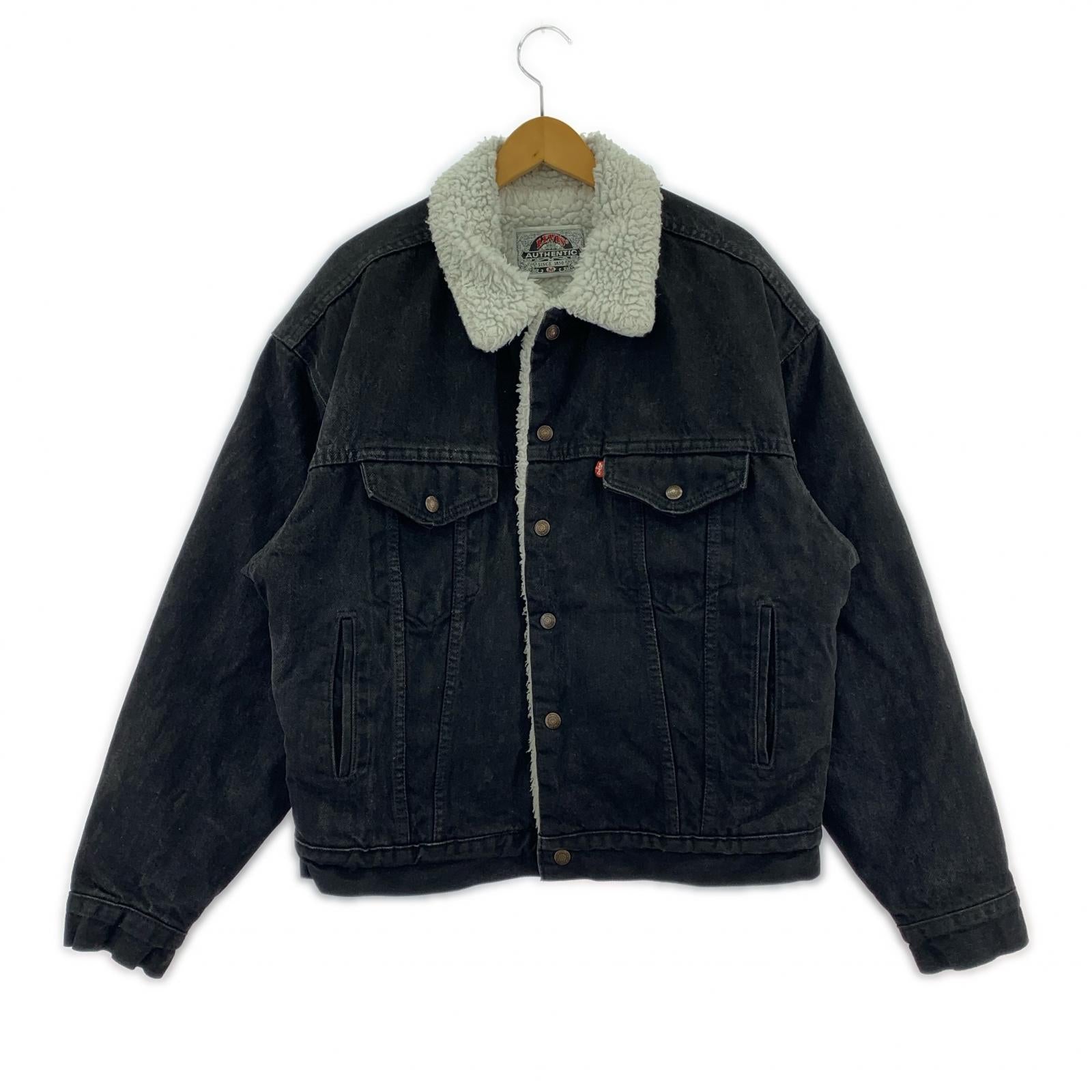 デニムジャケット USA製 ボアランチジャケット 黒 (M) M ブラック