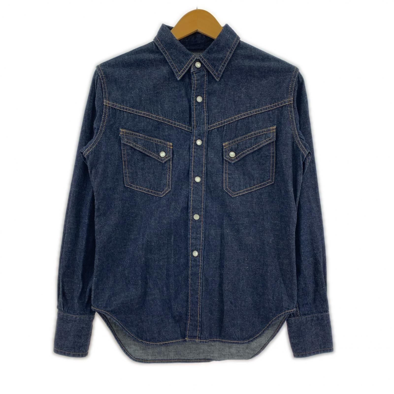 長袖シャツ TCB JEANS デニムシャツ ネイビー