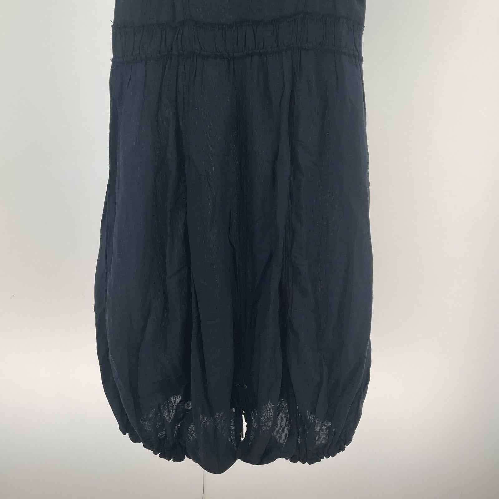 ワンピース McQ ワントーンギャザーカットオフワンピース　紺 42