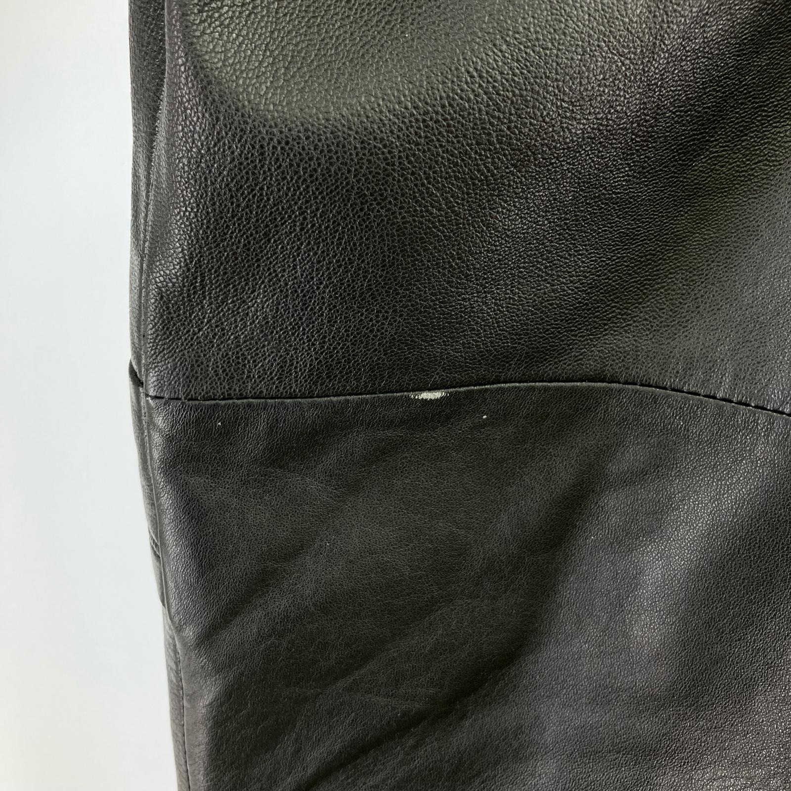 レザージャケット レザーダブルコート F BLK フリー ブラック
