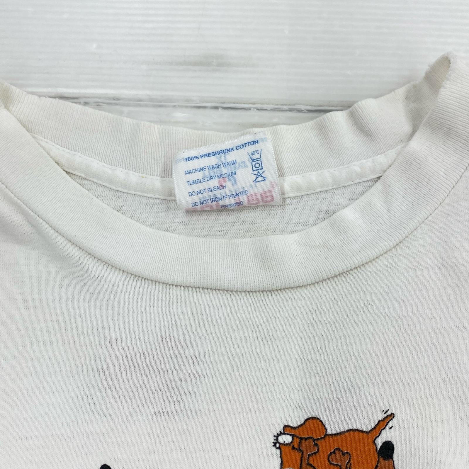 半袖Ｔシャツ 90s SOF TEE DOG 犬 48手 プリントTee XL ホワイト ホワイト