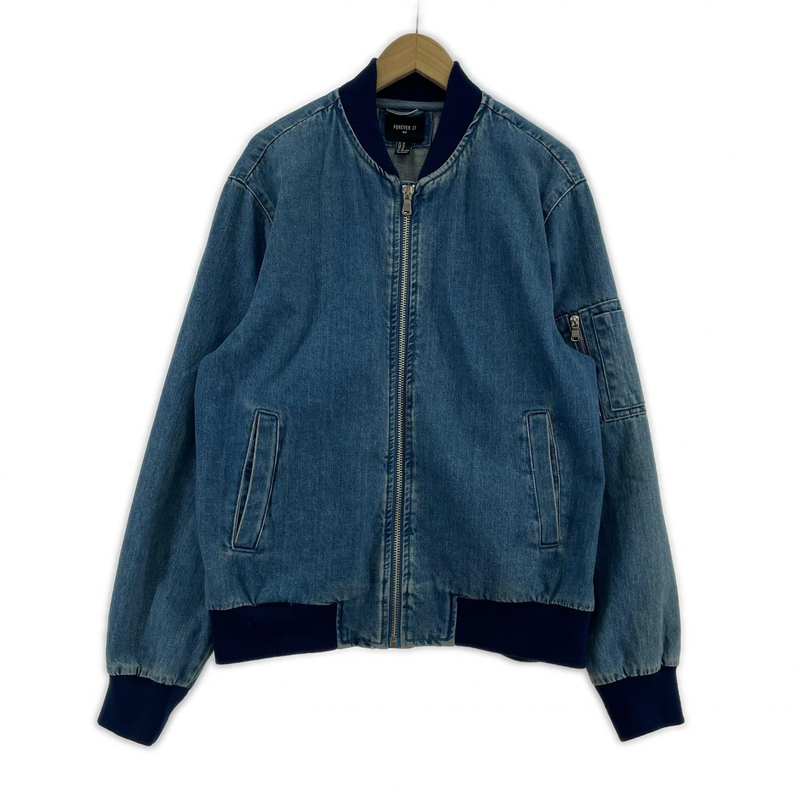 その他トップス FOREVER 21 ジップアップブルゾン M ブルー