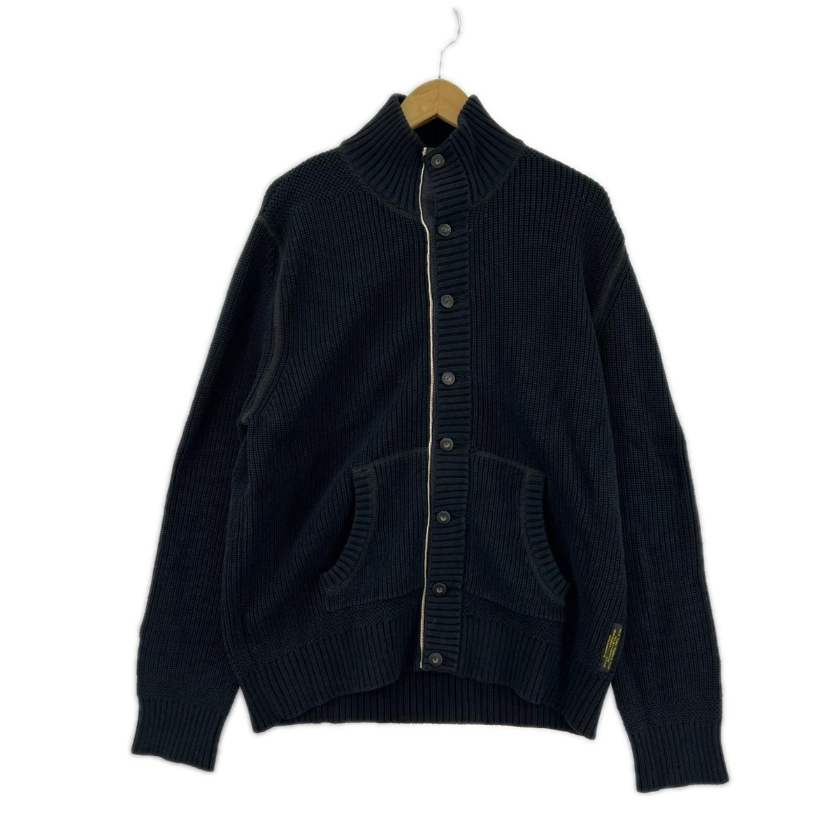 ジャケット POLO RALPH LAUREN ｺｯﾄﾝﾆｯﾄ　ﾎﾞﾀﾝﾆｯﾄｶｰﾃﾞｨｶﾞﾝ（L) L ブラック