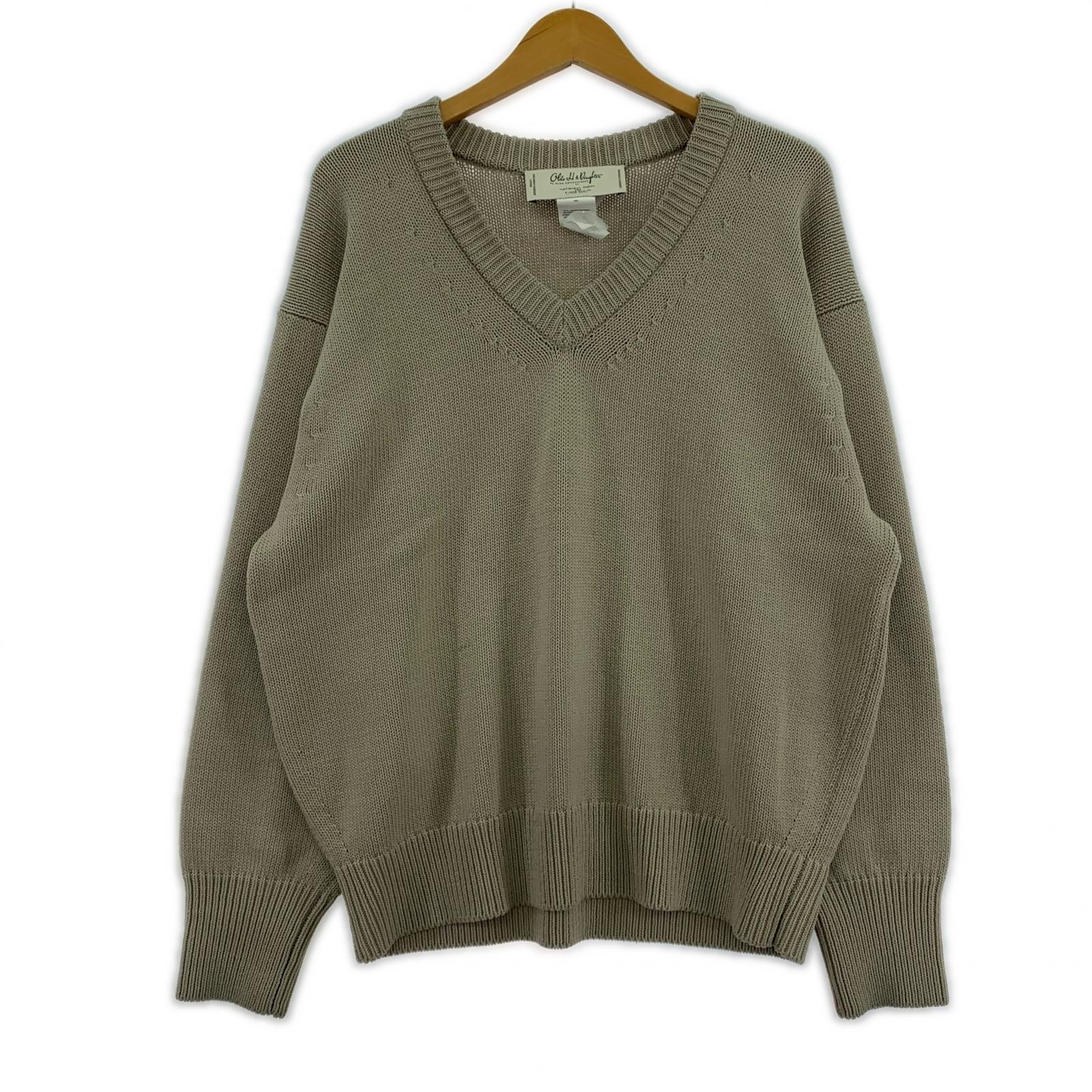 ニット Olde H&Daughter ウール Vネックニット ベージュ (10) ベージュ