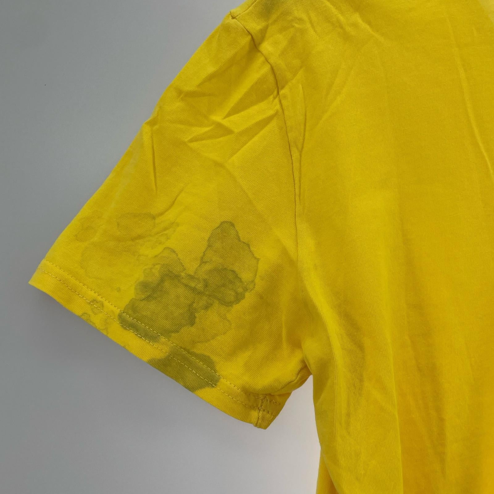 半袖Ｔシャツ john galiano ニュースペーパープリントS/Sカットソー　黄 イエロー