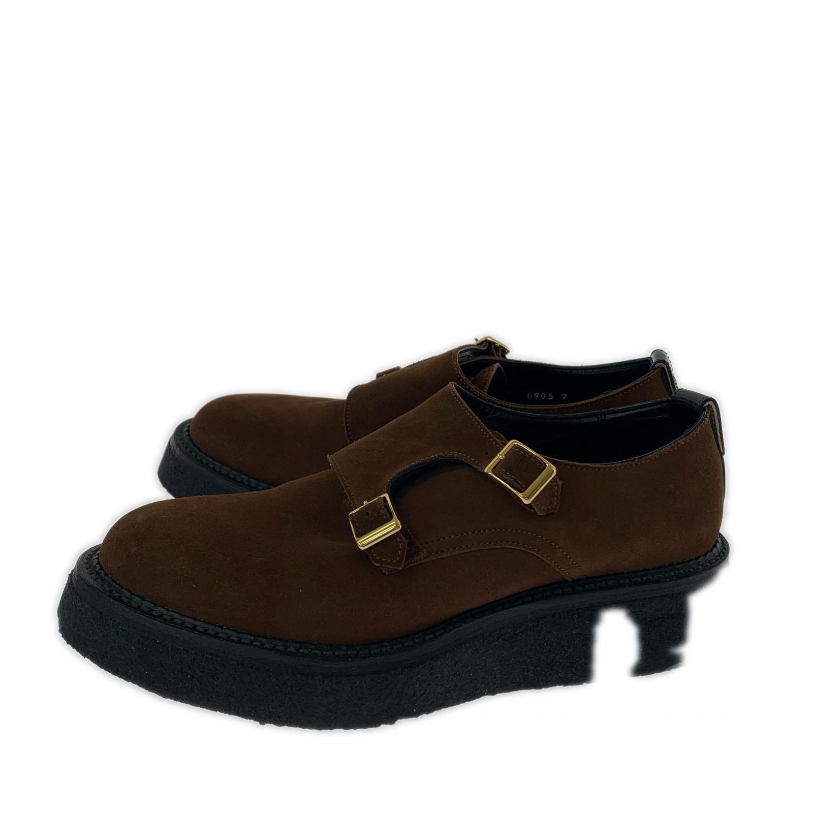シューズ DOUBLE MONK STRAP SHOES (7) ブラウン