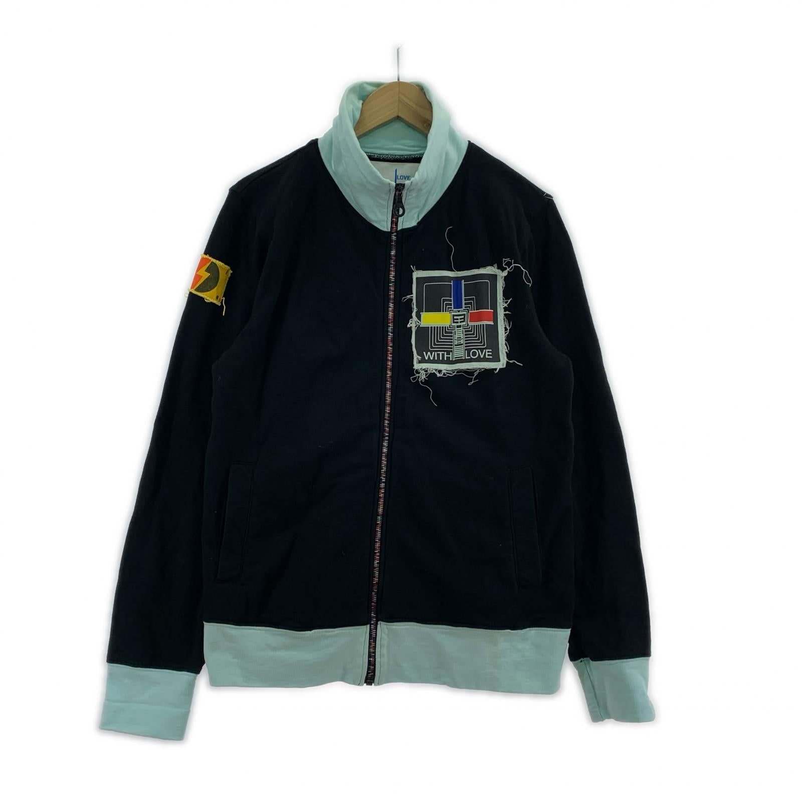 ジャケット 00s ROLLAND BERRY USA製 トラックジャケット M ブラック