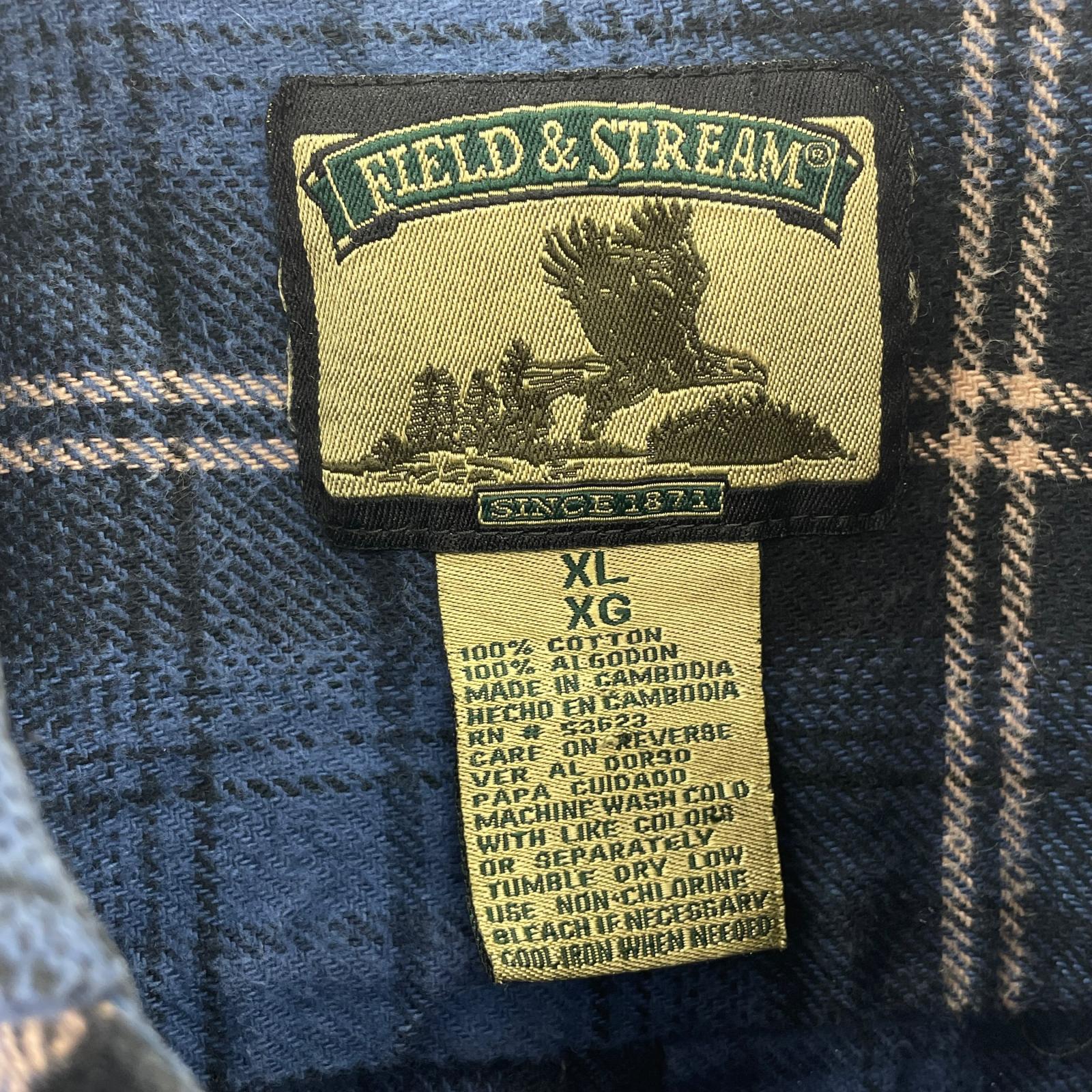長袖シャツ FIELD＆STREAM チェックネルシャツ ブルー
