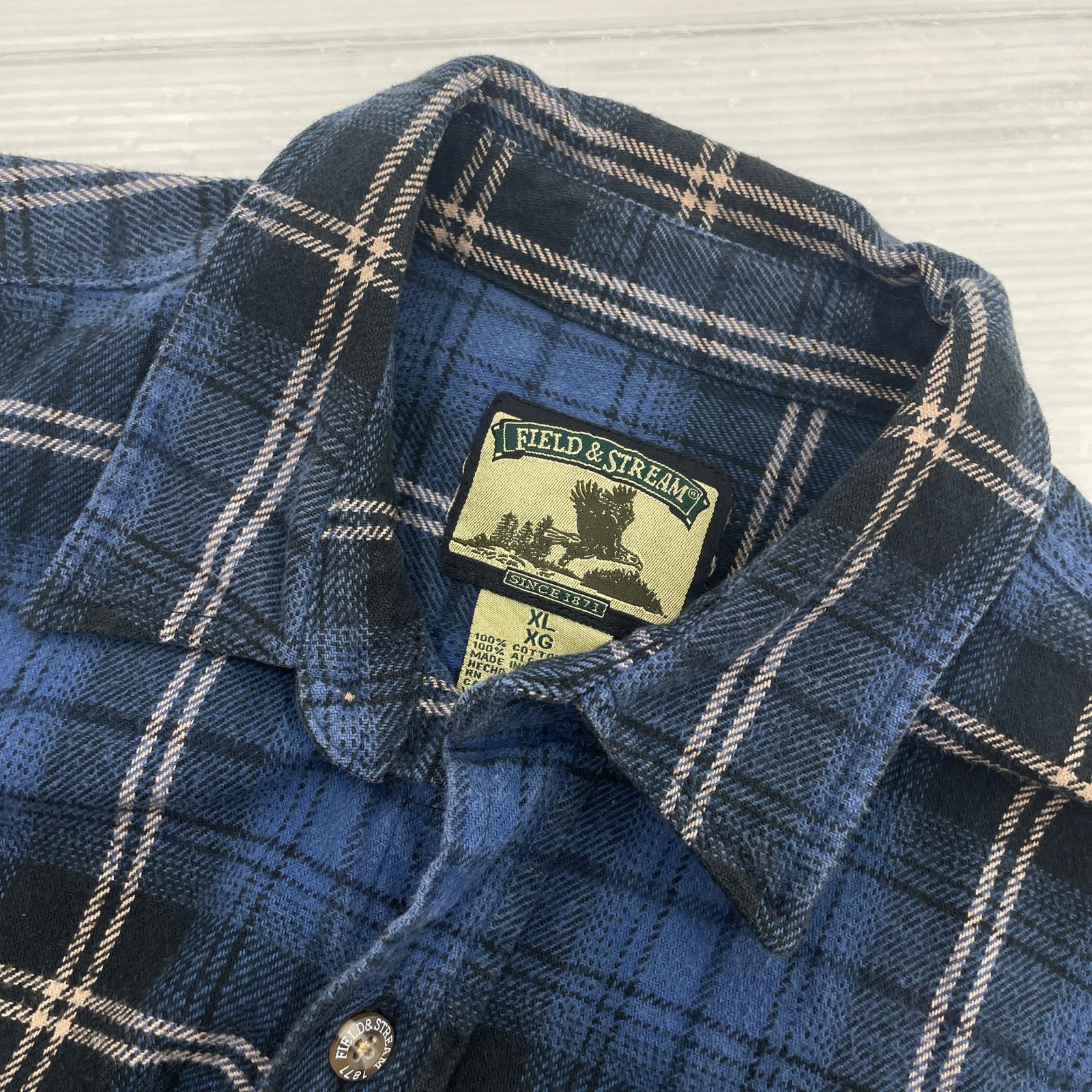 長袖シャツ FIELD＆STREAM チェックネルシャツ ブルー