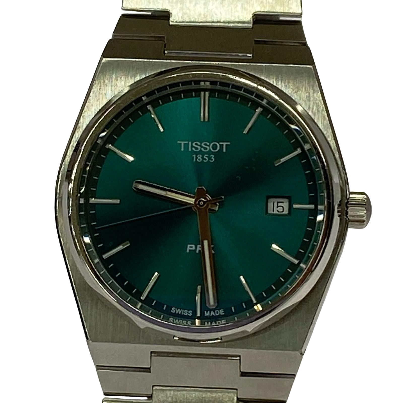 腕時計 TISSOT PRX クォーツ グリーン シルバー