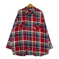 長袖シャツ OZARK TRAIL 90S チェックシャツ 赤 (３XL) レッド