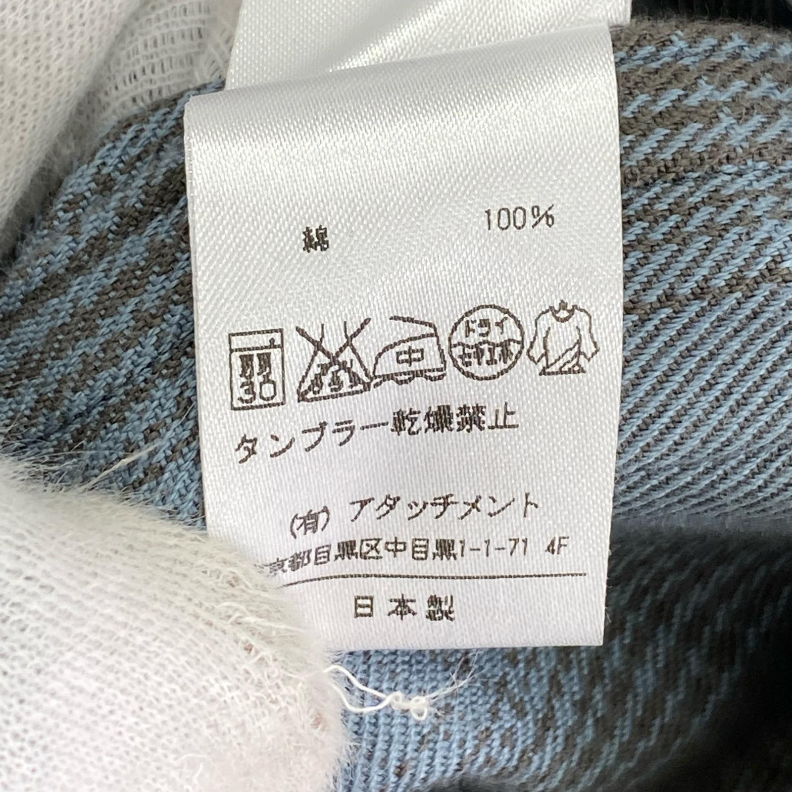 ジャケット チェックローブコート BLU 1 1 ブルー