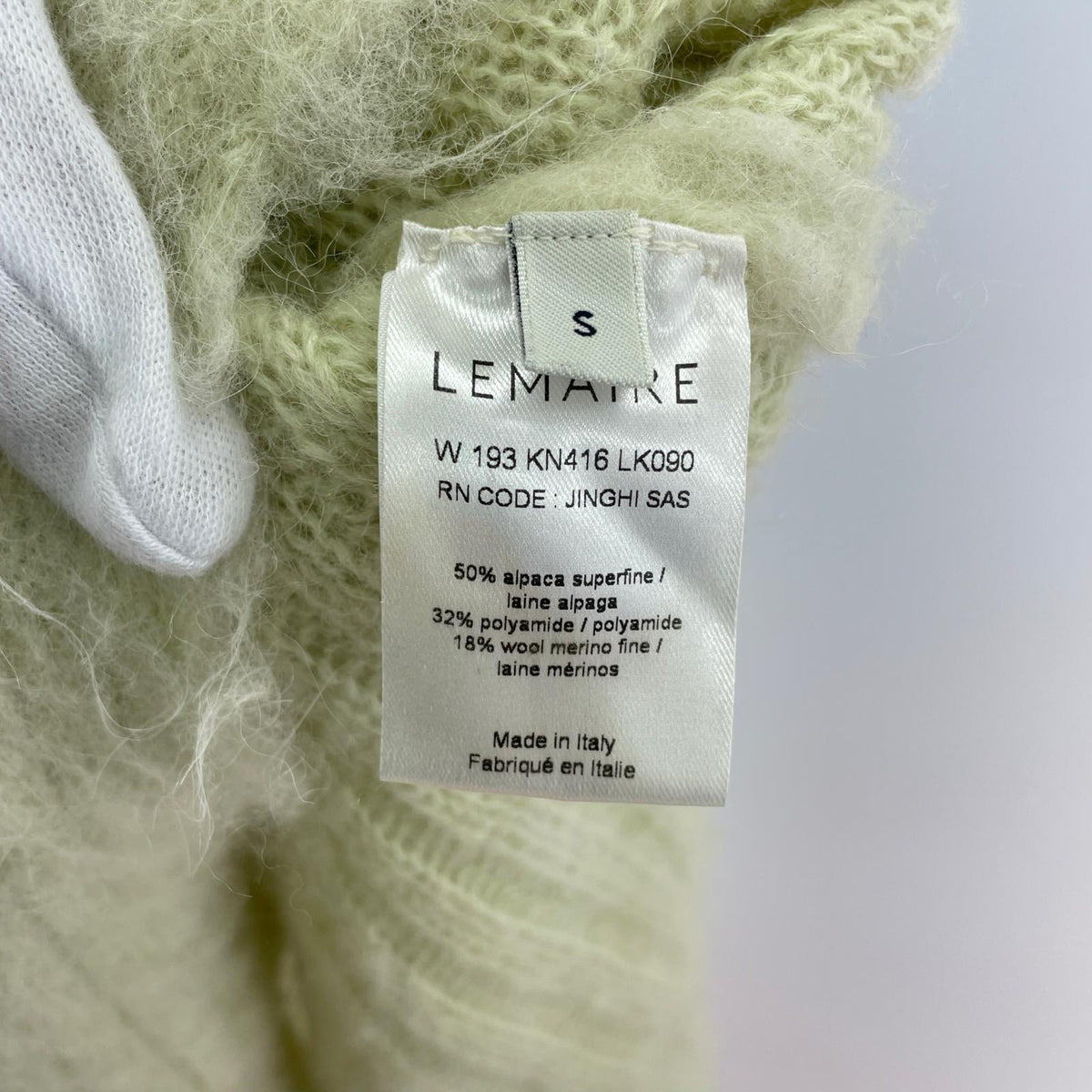 ニット alpaca wool blend wrapover giret（S） S