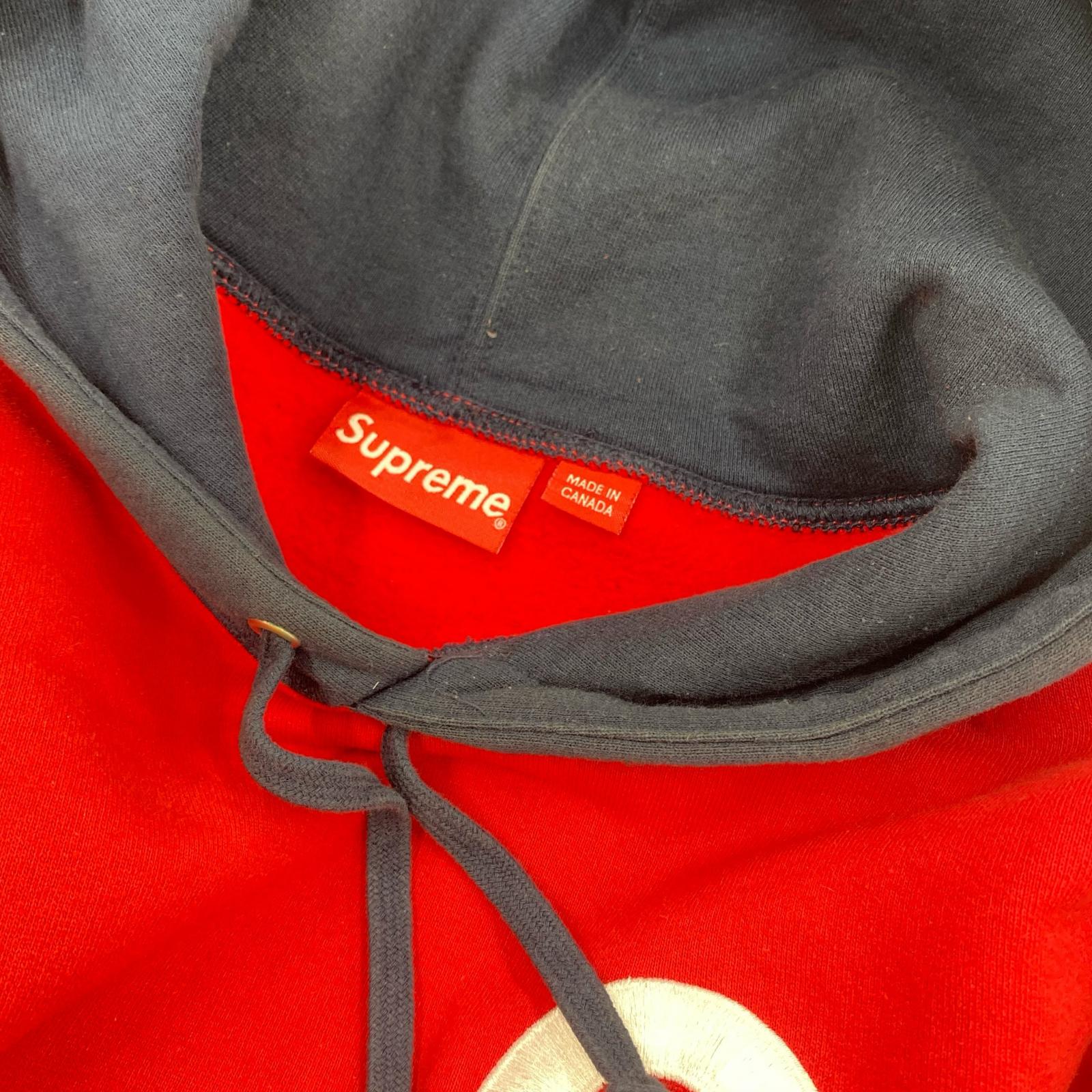 パーカー S Logo Colorblocked Hooded M レッド