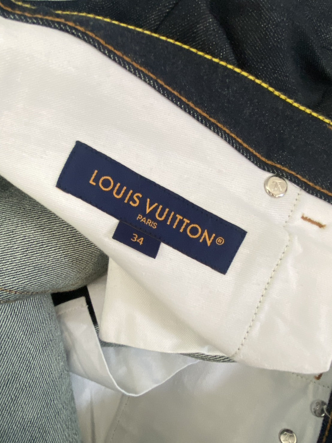 LV スリムストレッチ デニムパンツ 34