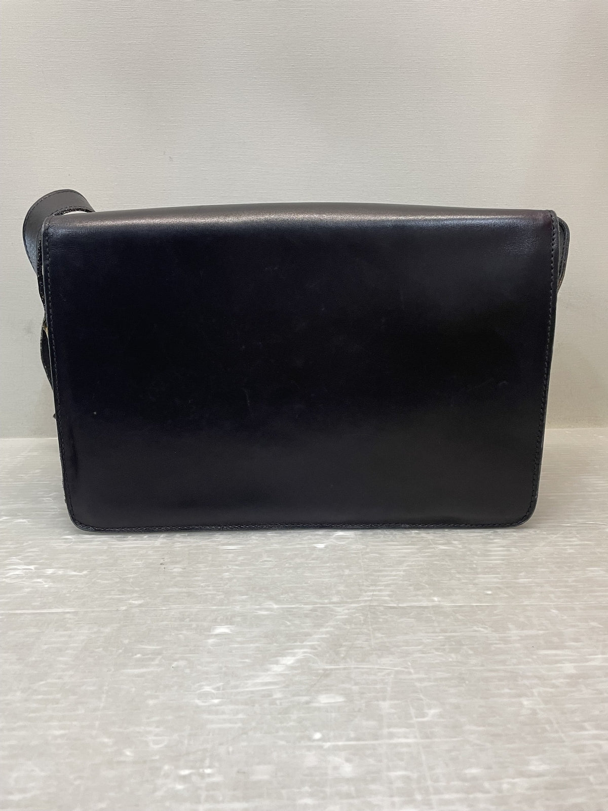 CELINE 馬車×ホースビット金具 ボックスショルダーバッグ ブラック