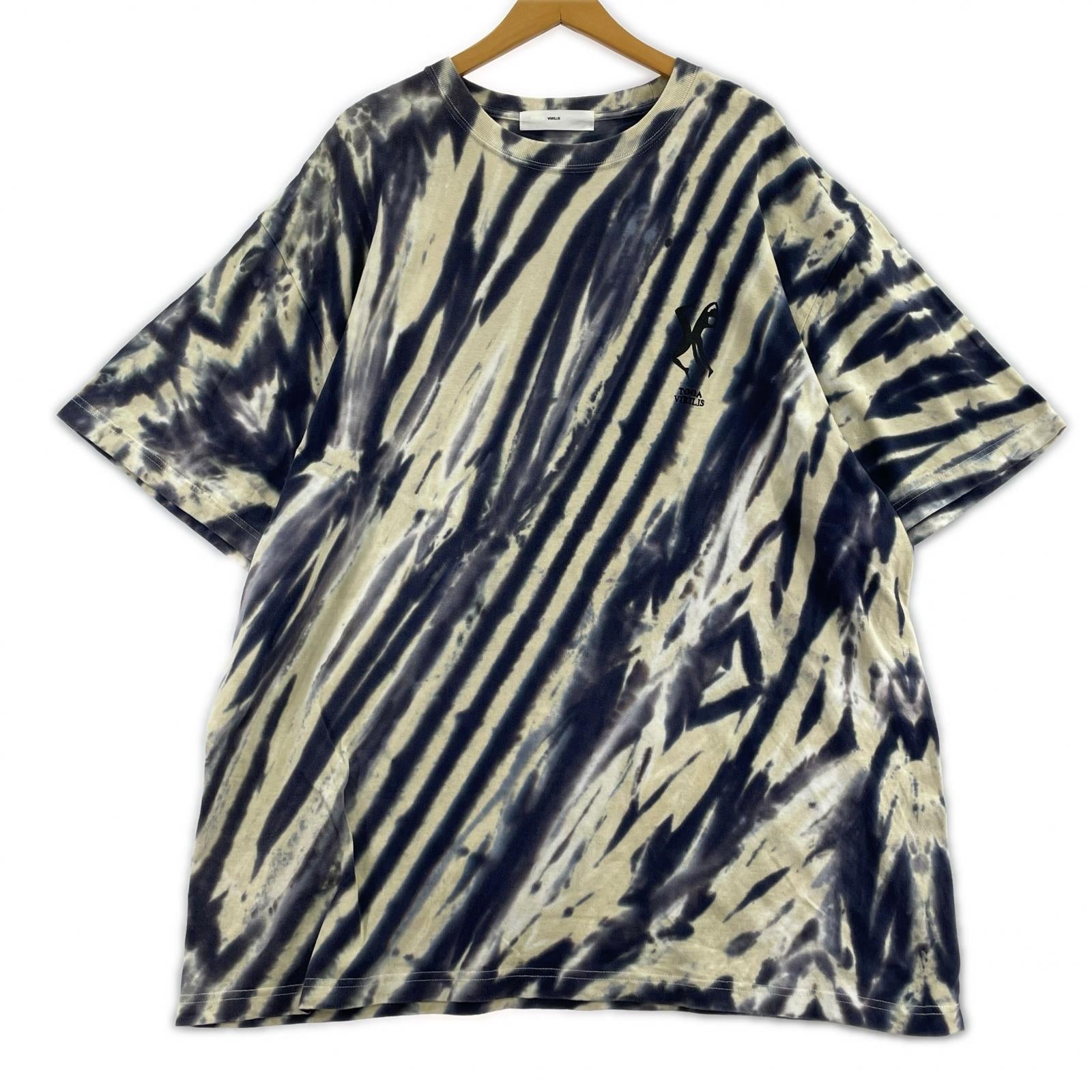 半袖Ｔシャツ タイダイ柄　S/Sカットソー　青　白