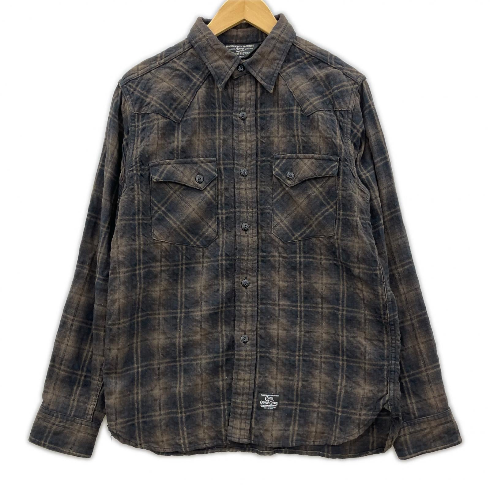 長袖シャツ COOTIE Engineered Garments L/Sシャツ L L ブラウン