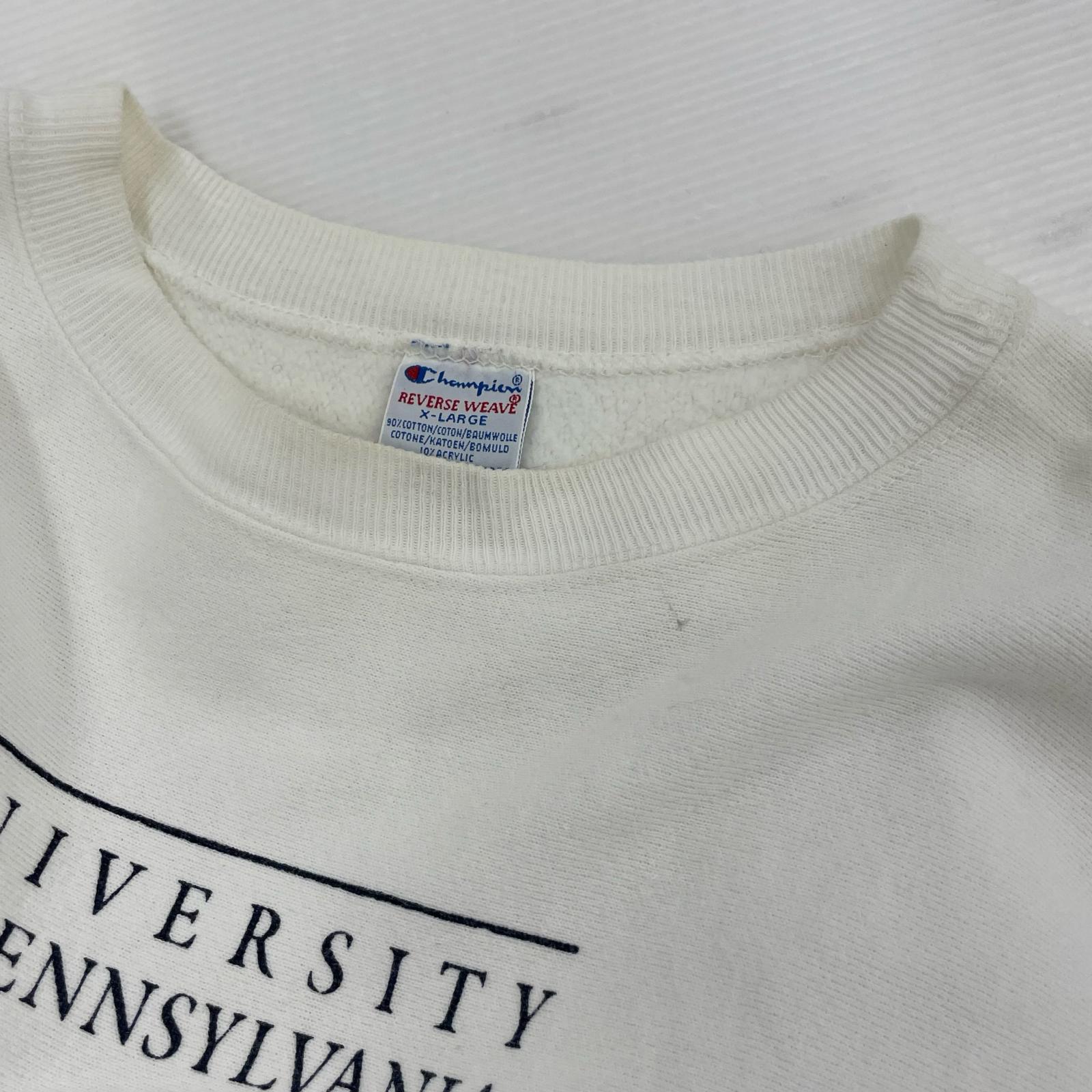 スウェット ペンシルベニア 250周年 REVERSE WEAVE 白 (XL) LL ホワイト