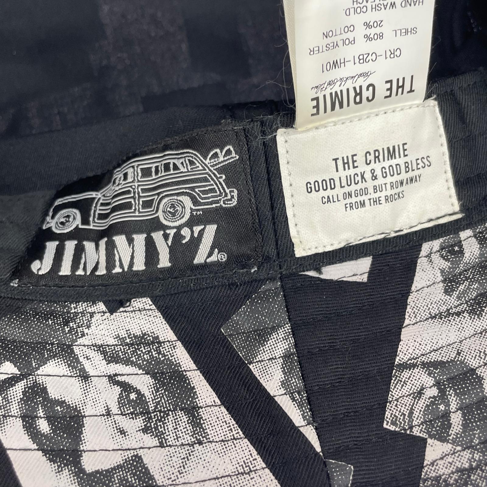 ハット THE CRIMIE ×　JIMM'Z 総柄 ブラック