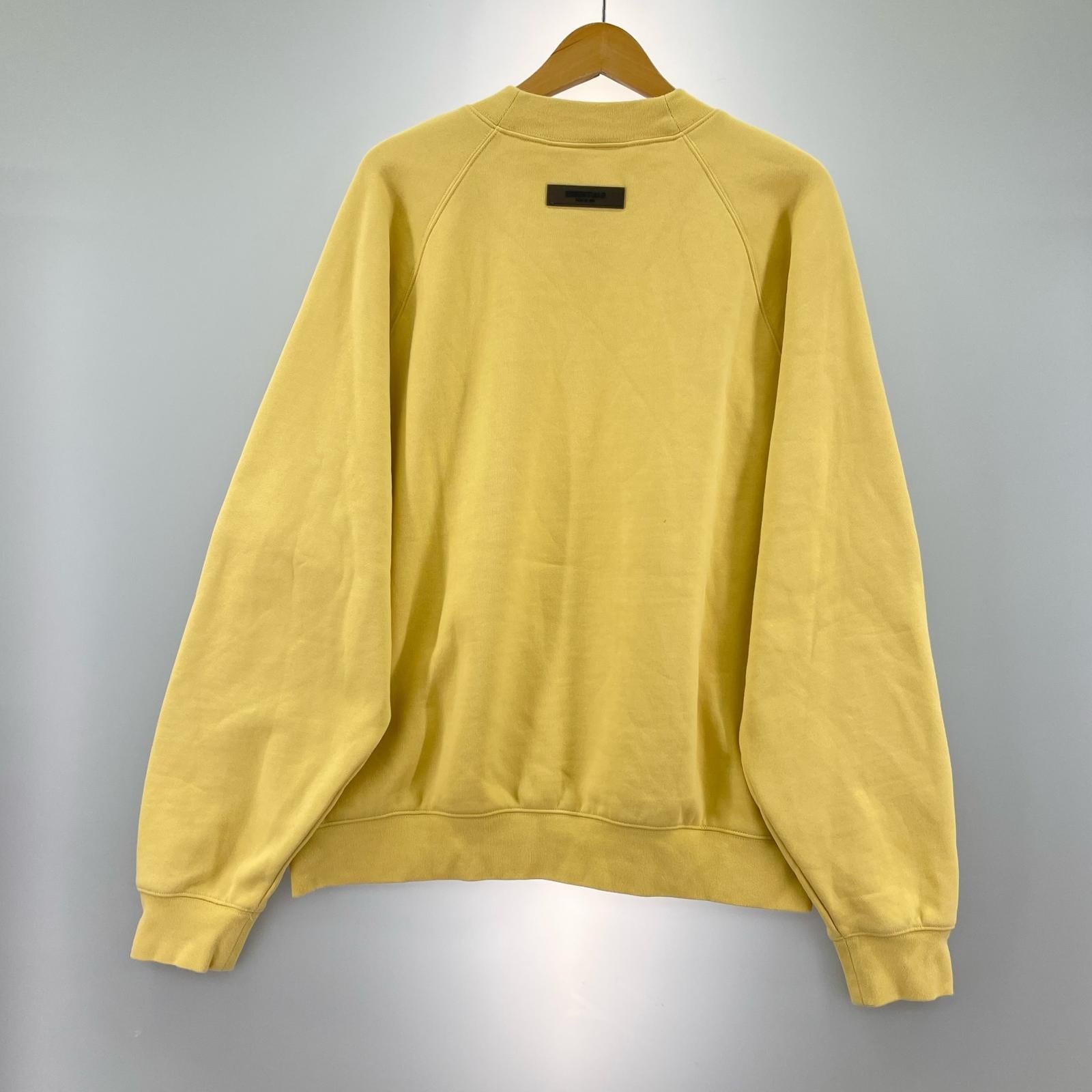スウェット ESSENTIALS FEAR OF GOD ロゴラグランスウェット 黄 (M) M イエロー