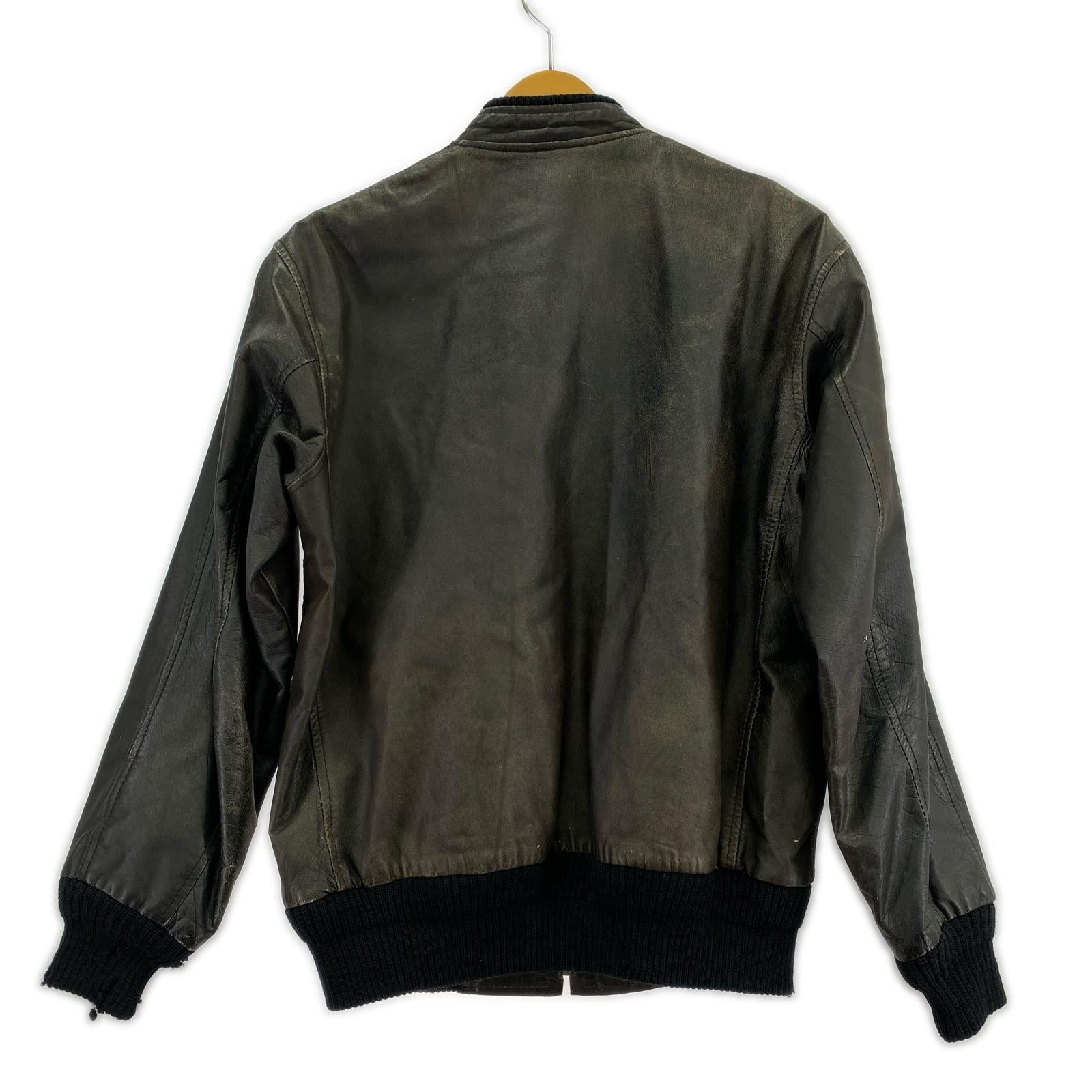 レザージャケット DE-LUXE LEATHER WEAR 黒 (M) M ブラック