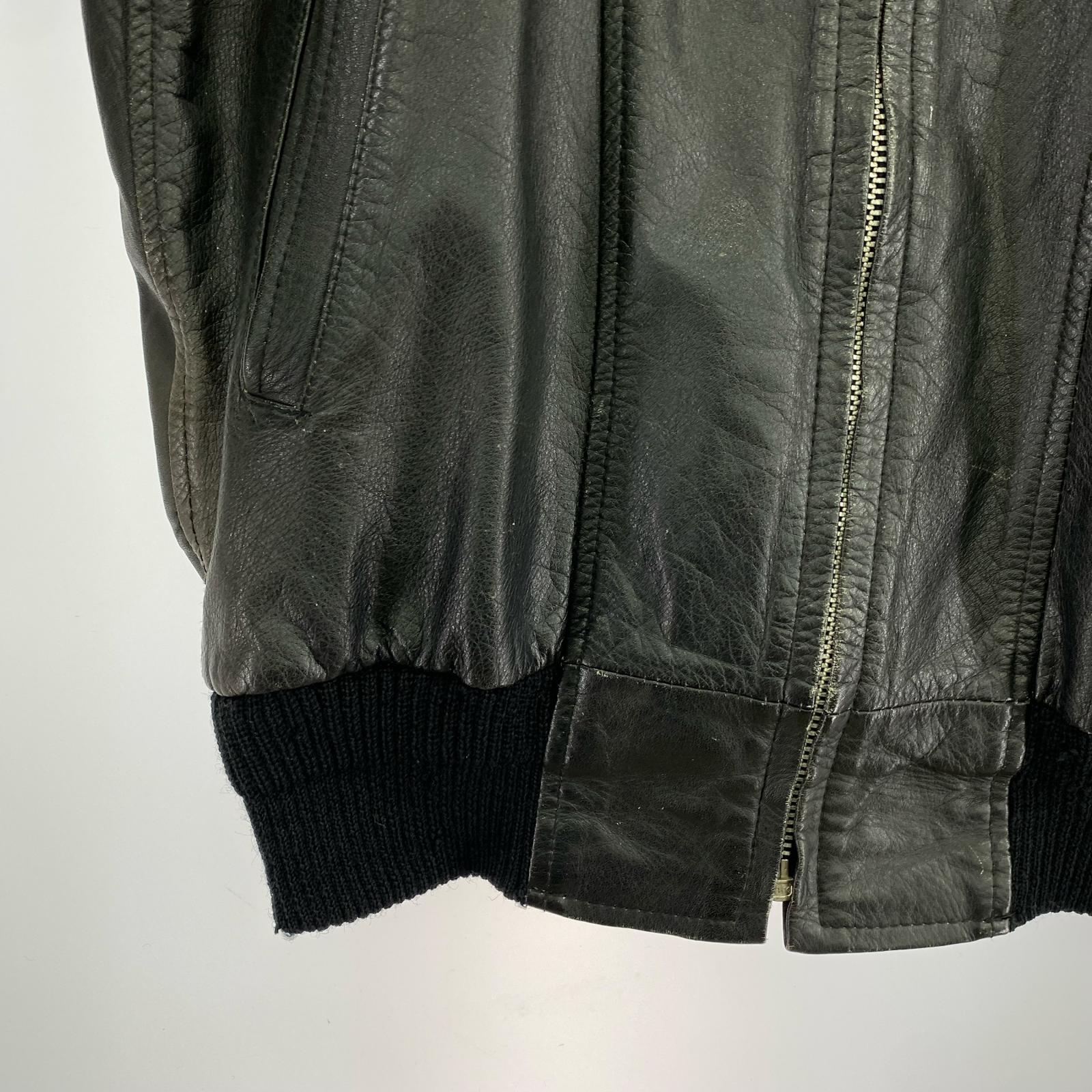 レザージャケット DE-LUXE LEATHER WEAR 黒 (M) M ブラック