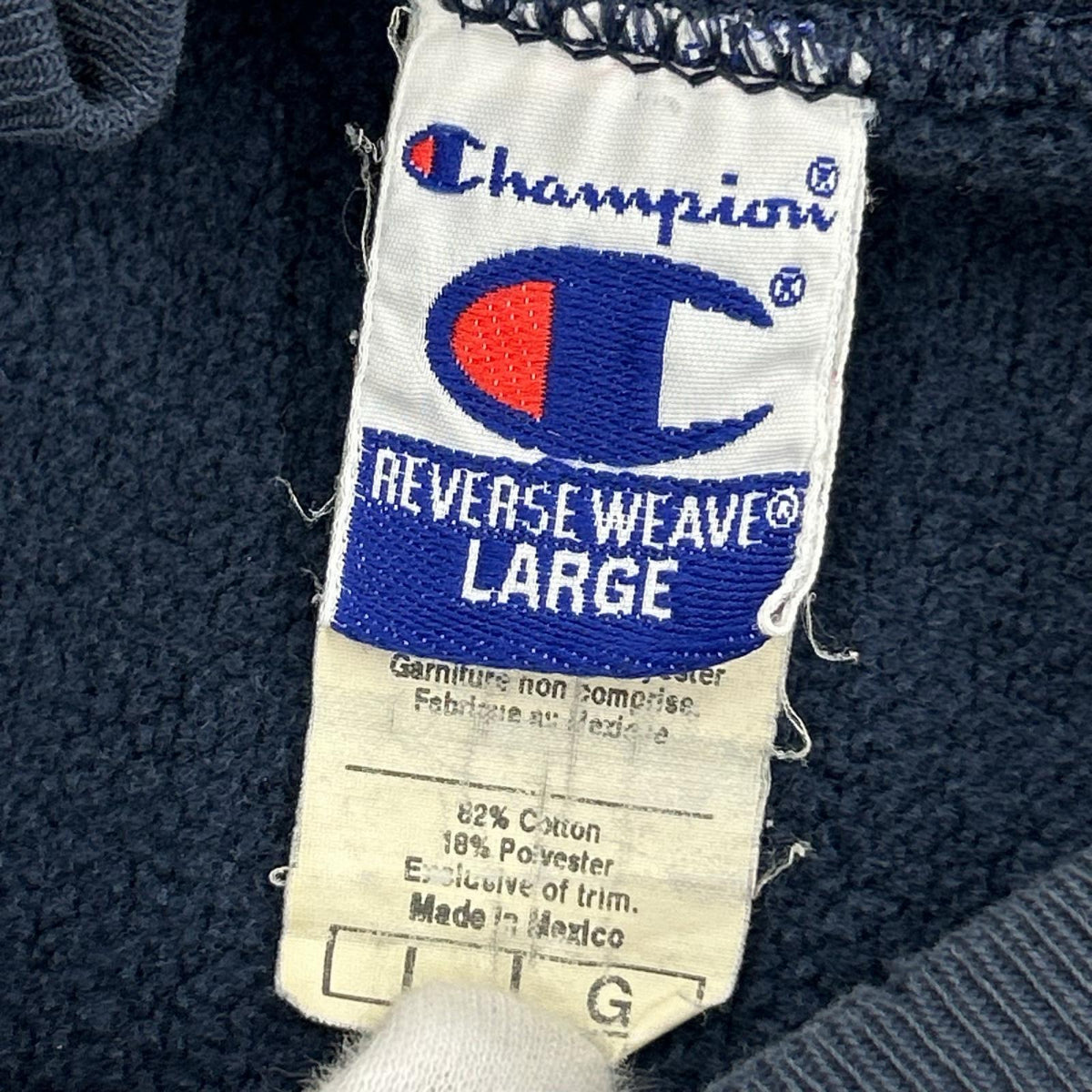 スウェット Champion 90s ｶﾚｯｼﾞﾛｺﾞ REVERSE WEAVE 紺 (L) L ネイビー