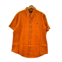 半袖シャツ POLO RALPH LAUREN CUSTOM FIT 半袖ﾘﾈﾝｼｬﾂ ｵﾚﾝｼﾞ (L) L オレンジ