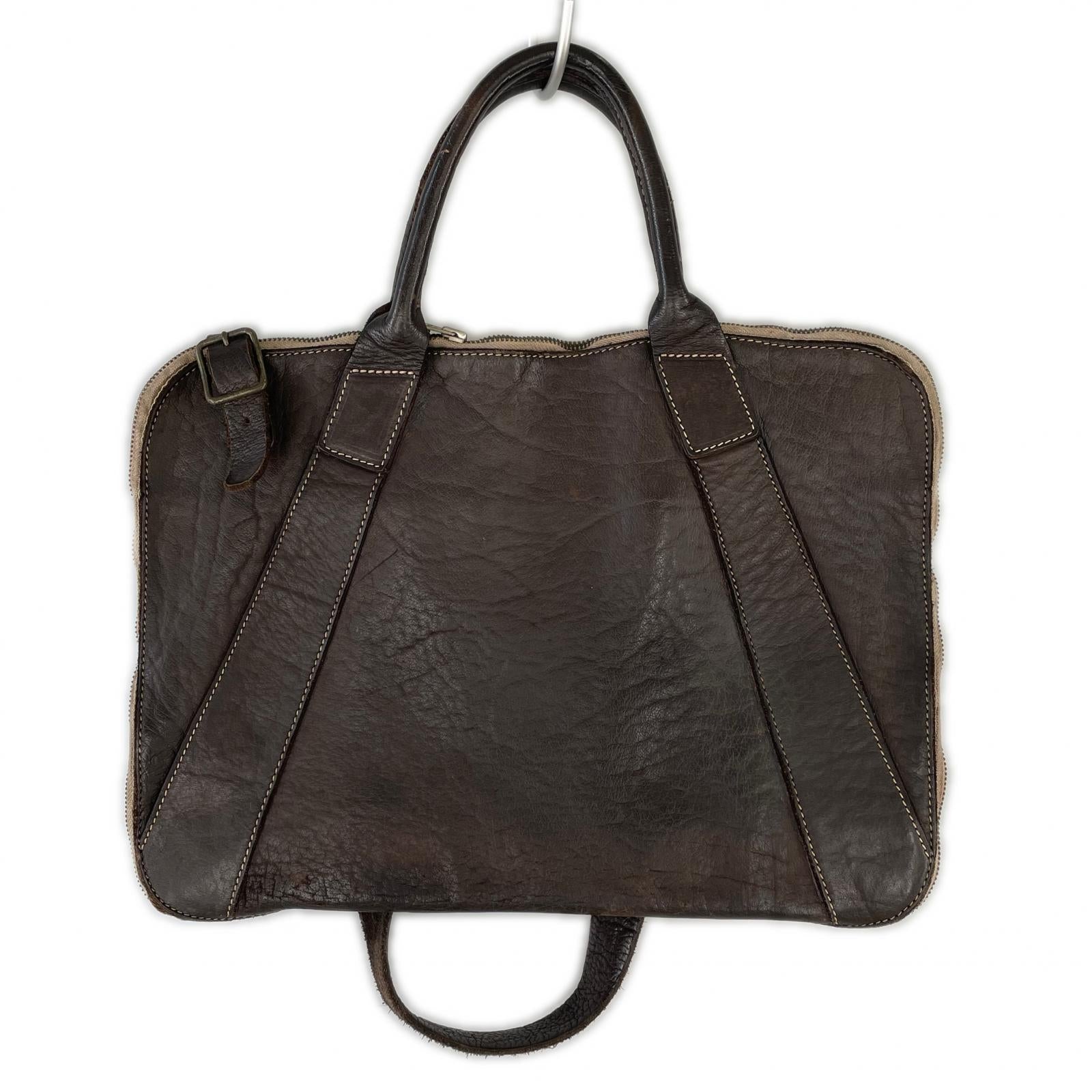 ショルダーバッグ CHRISTIAN PEAU レザー2WAYバッグ 茶 ブラウン