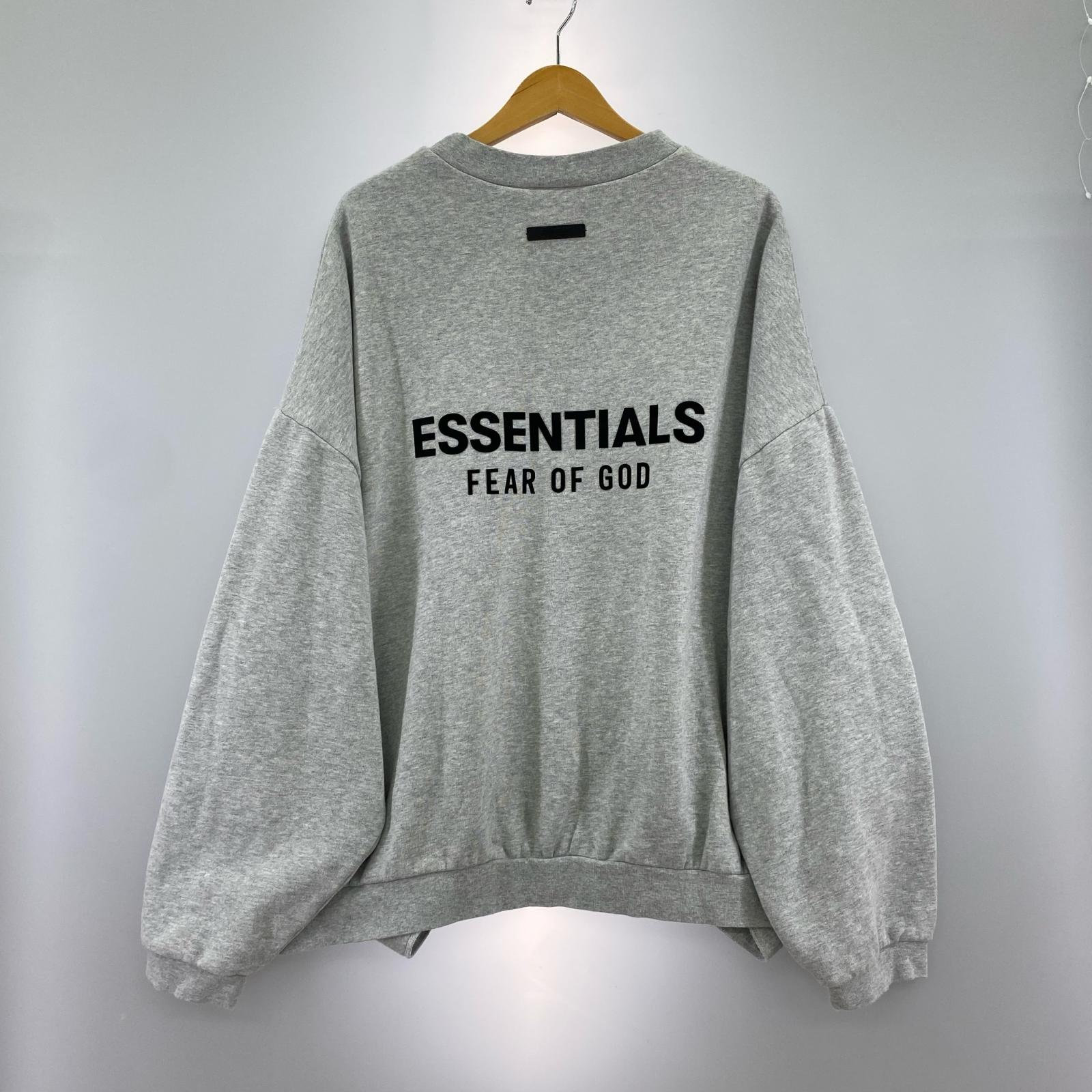 スウェット ESSENTIALS FEAR OF GOD ロゴスウェット グレー (XL) グレー