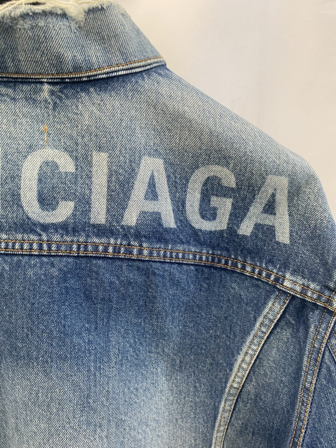 BALENCIAGA ﾊﾞｯｸﾞﾛｺﾞ ﾃﾞﾆﾑｼﾞｬｹｯﾄ (50)