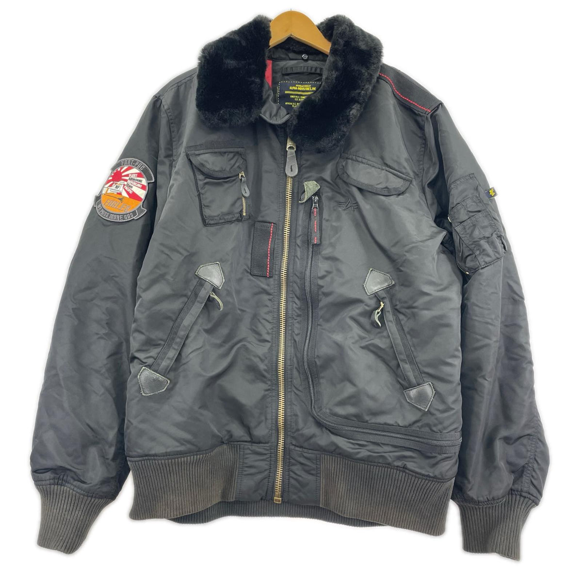 ジャケット INJECTOR X フェイクファー XL 黒 ブラック