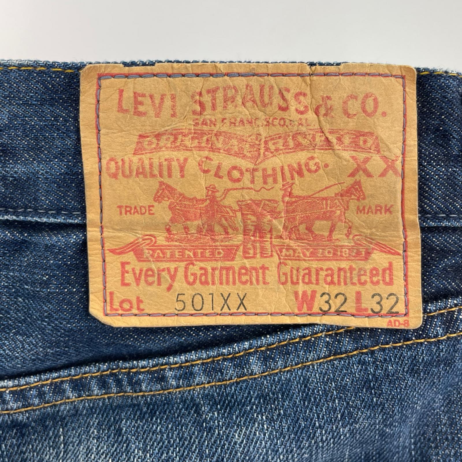 デニムパンツ 1955年復刻 501XX W32L32 32 ネイビー
