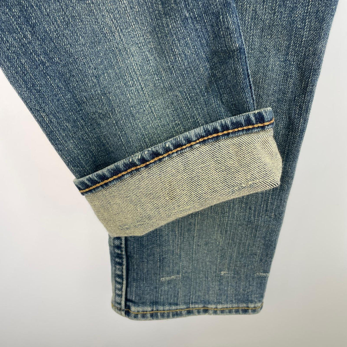 デニムパンツ ダメージ加工スタッズスキニーデニム XXS ブルー