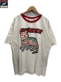 Cat Print Oversize T-shirt (M)