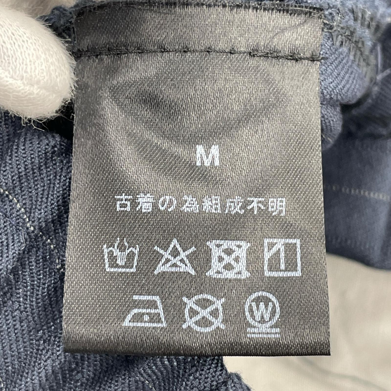 ショートパンツ OLD PARK ストライプ カットオフ ショーツ M ネイビー