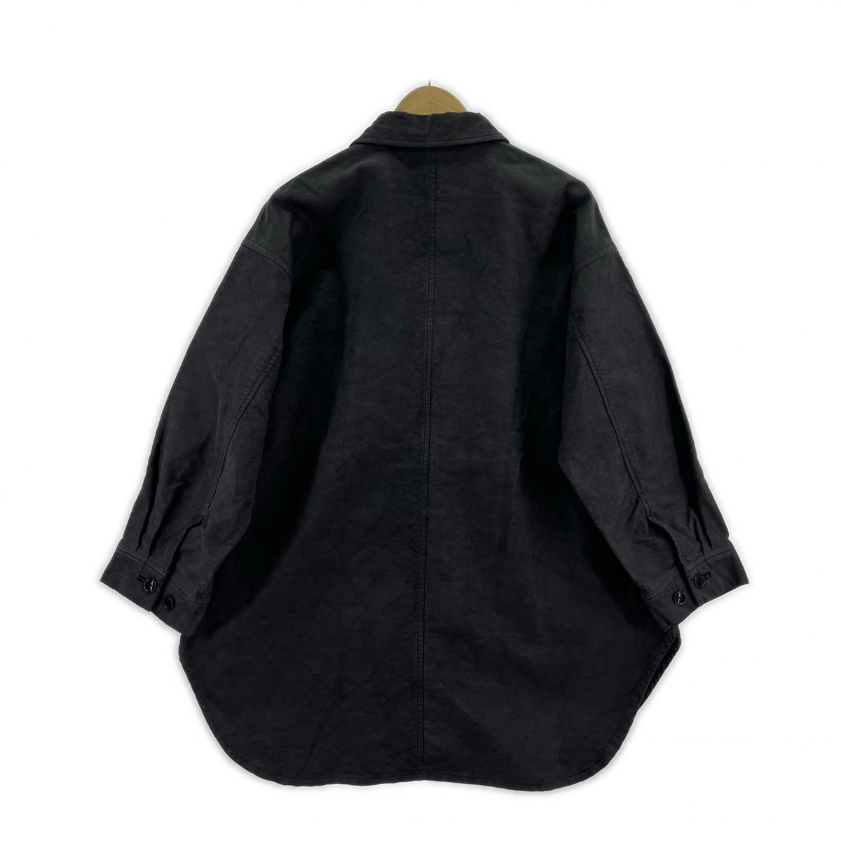 長袖シャツ nest Robe ﾓｰﾙｽｷﾝｼｬﾂ F ﾌﾞﾗｯｸ フリー ブラック