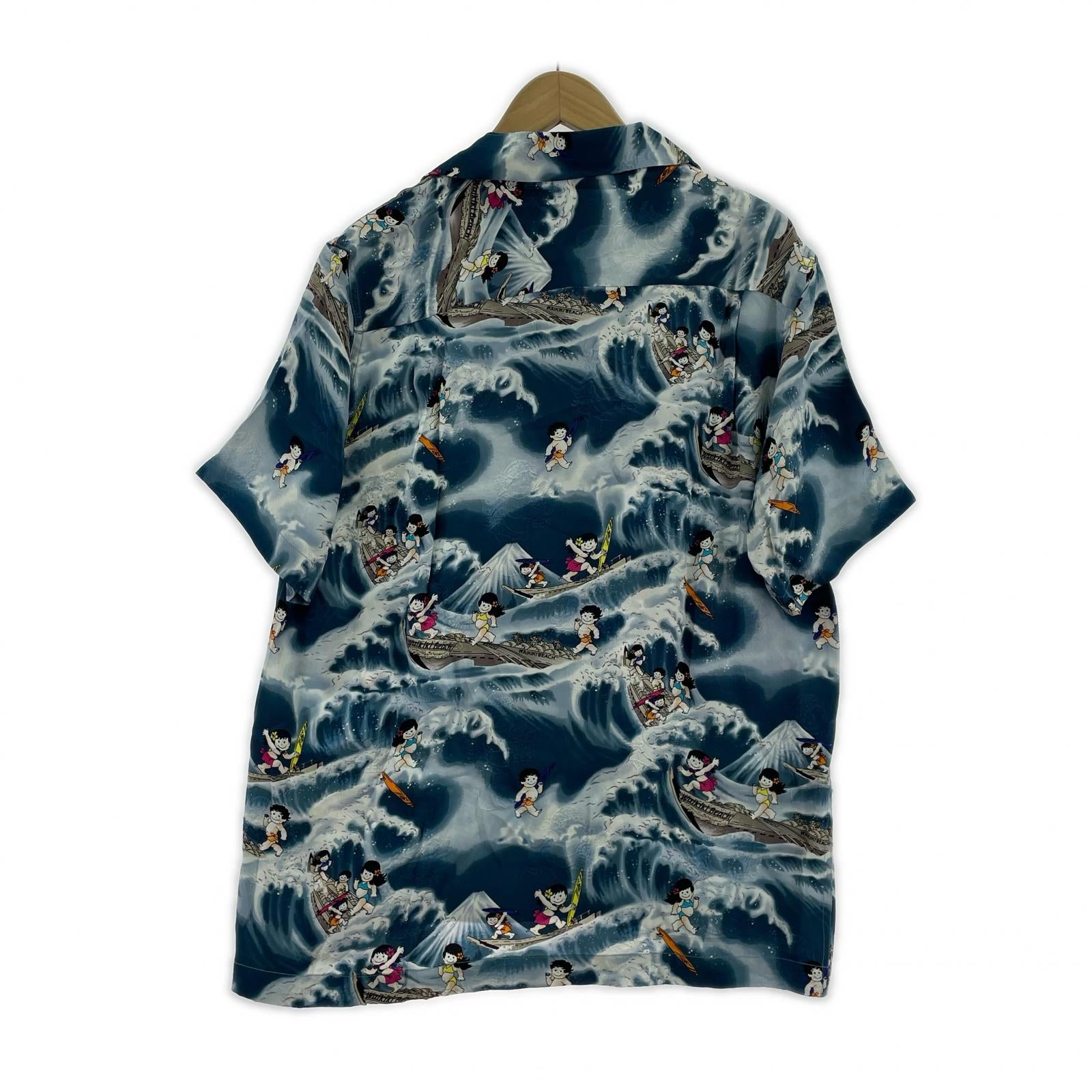 半袖シャツ 88 TEES アロハシャツ SILK S ブルー
