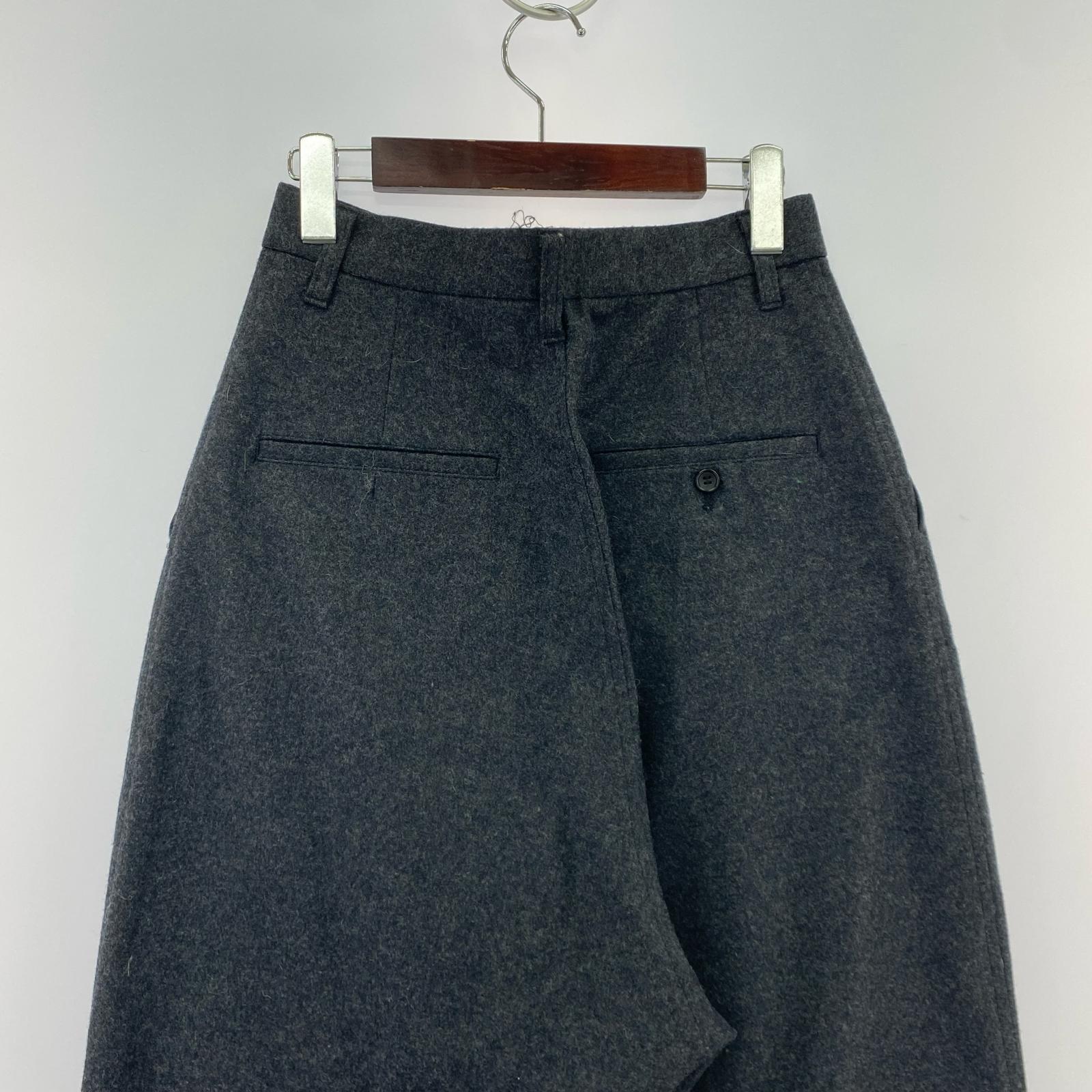 パンツ ウールタックパンツ チャコール XS 2011
