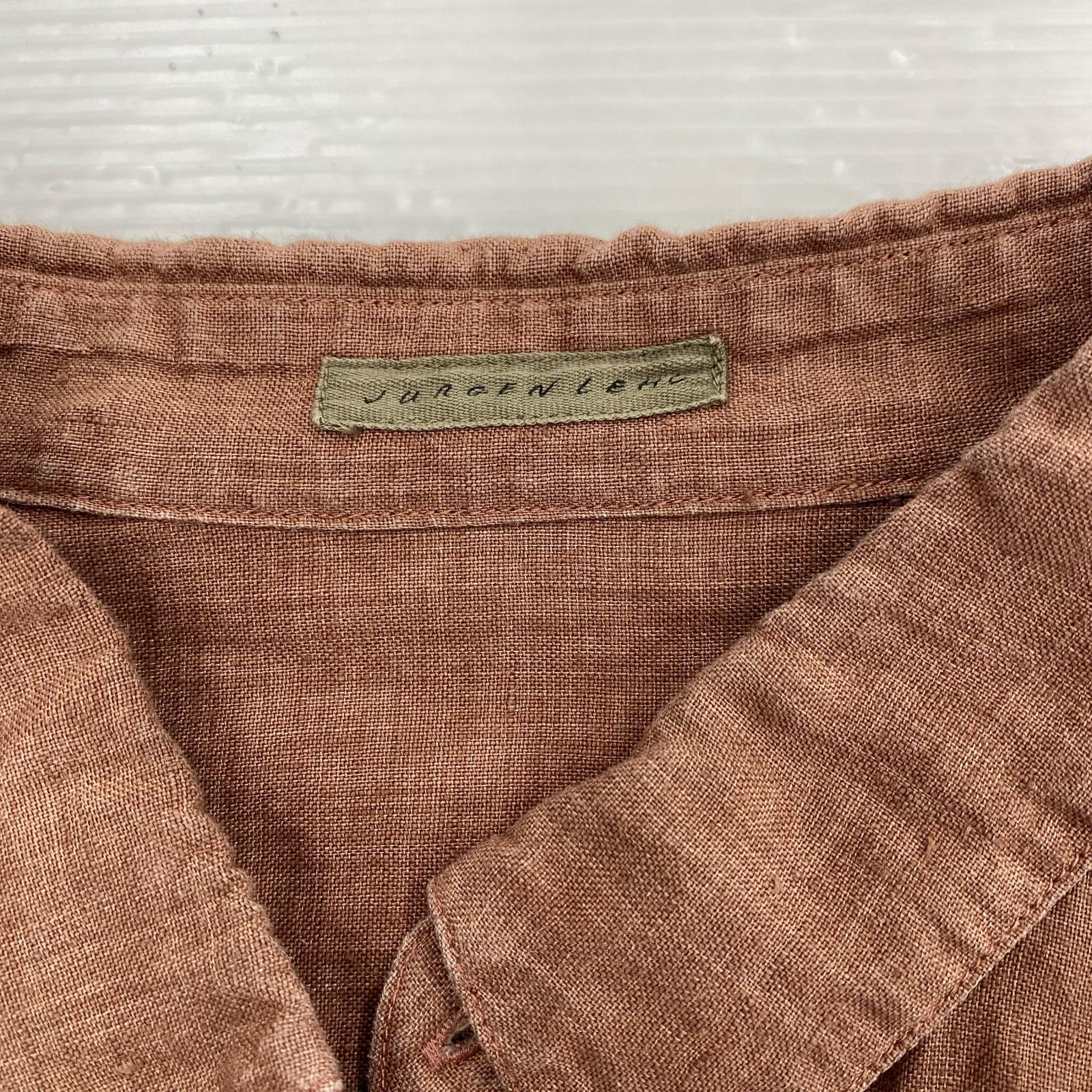長袖シャツ JURGEN LEHL リネンシャツ 赤 レッド