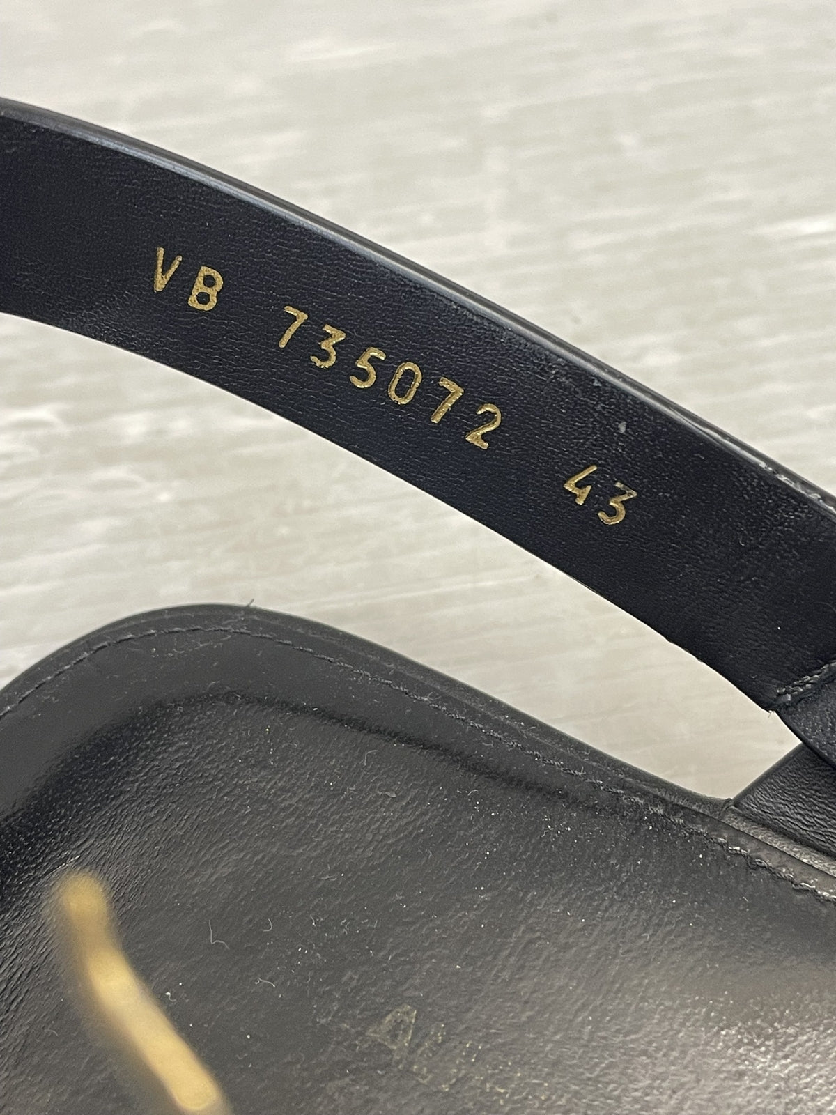 SAINT LAURENT PARIS YSLロゴ ストラップ サンダル 43 ブラック