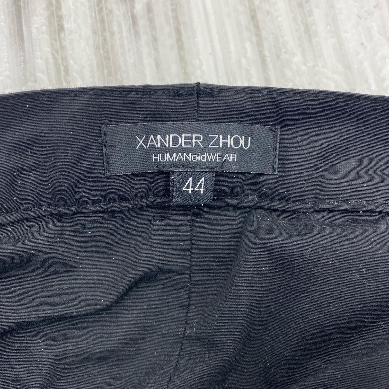パンツ XANDER ZHOU ダブルウエスト ドッキングパンツ 黒 44 44 ブラック